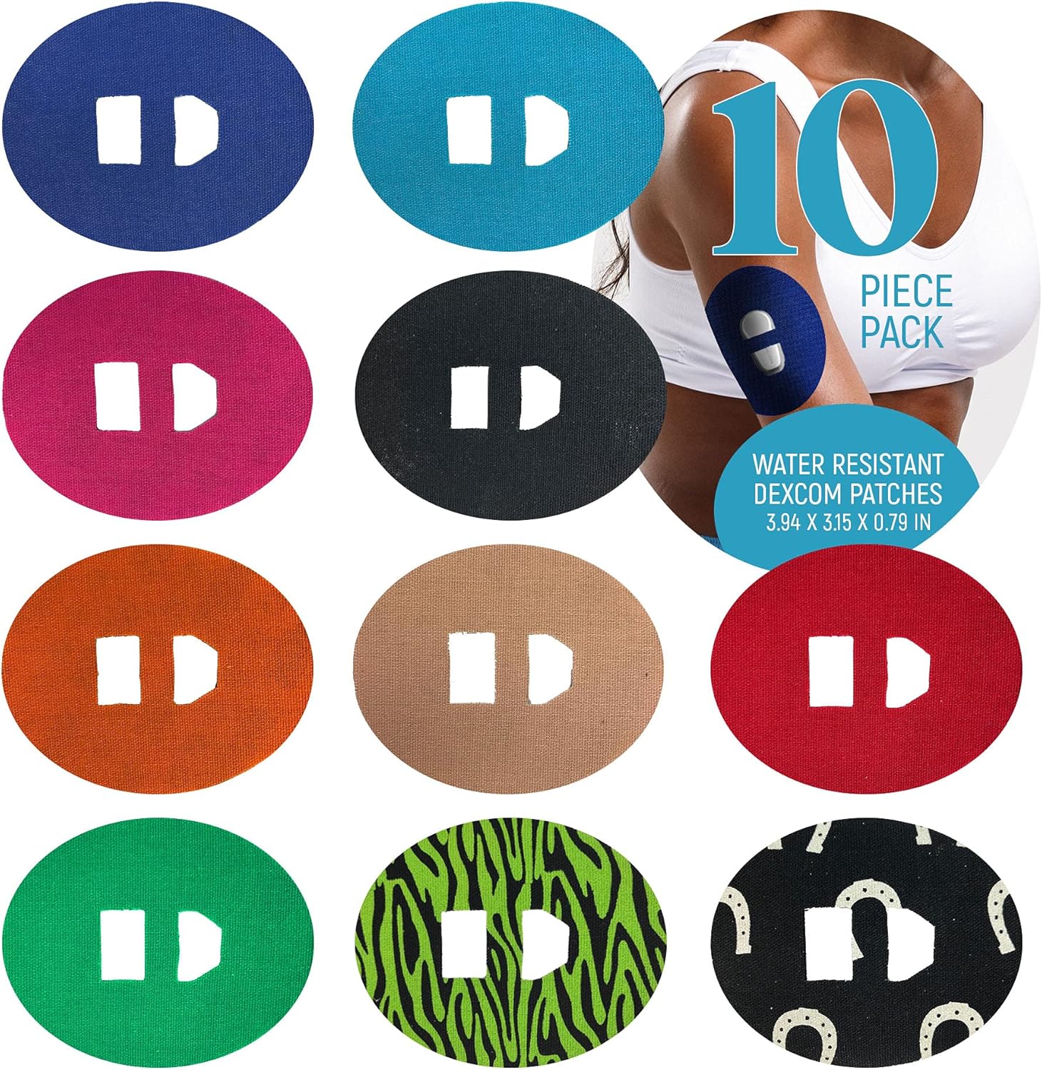 RockaDex Trajes adhesivos Dexcom CGM Adhesivo G4 G5 G6 con nuevo diseño de cinta adhesiva (Mix Girl)