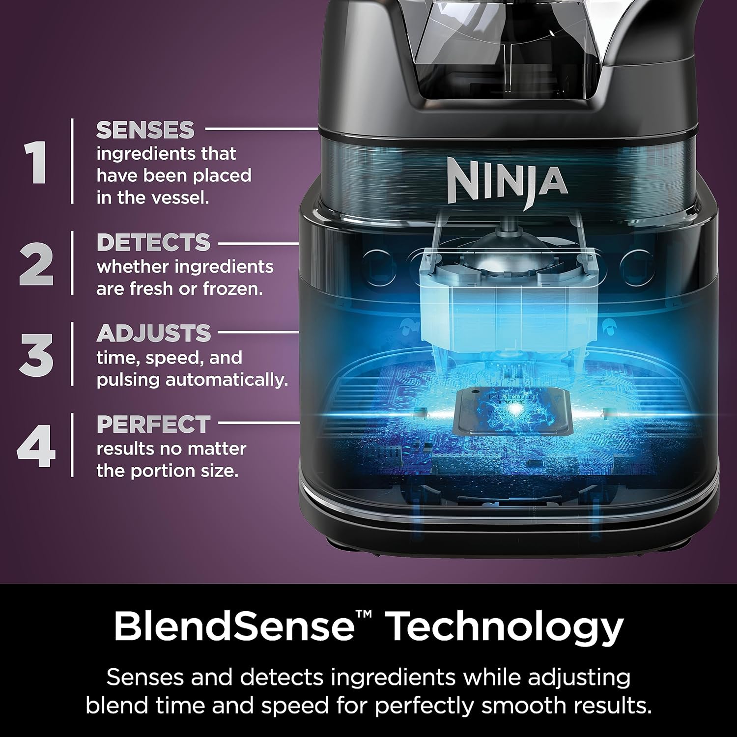 Ninja TB401 Detect Kitchen System Power Blender + Processor Pro, tecnología BlendSense, licuadora, picar y batidos, 1800 vatios máximos, jarra de 72