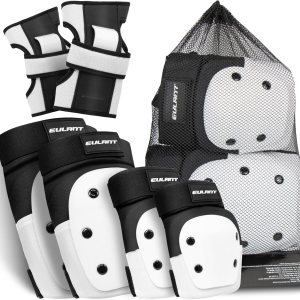 ONTYZZ Protector de patinaje en línea para adolescentes y adultos, protector de rodilla, protector de codo, protector de muñeca 6 en 1, juego de ONTYZZ Protector de patinaje en línea para adolescentes y adultos, protector de rodilla, protector de codo, protector de muñeca 6 en 1, juego de