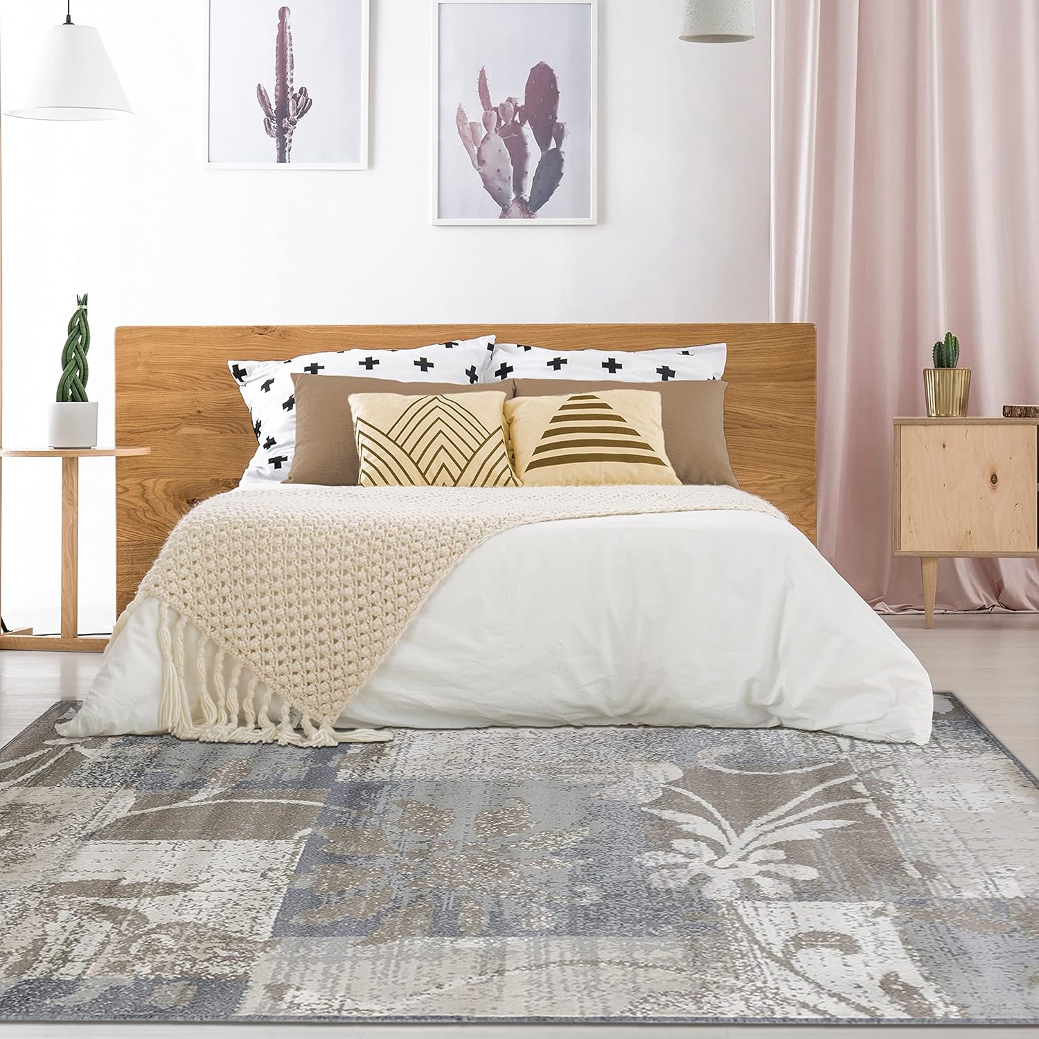SUPERIOR Alfombra de interior con respaldo de yute, perfecta para pasillo, entrada, oficina, sala de estarcomedor, dormitorio, cocina, piso,