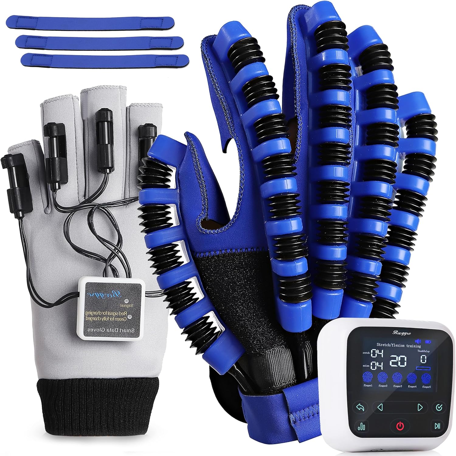 Nuevos guantes de robot de rehabilitación para recuperación de accidentes cerebrovasculares, 5 modos de entrenamiento, ajustes de tiempo