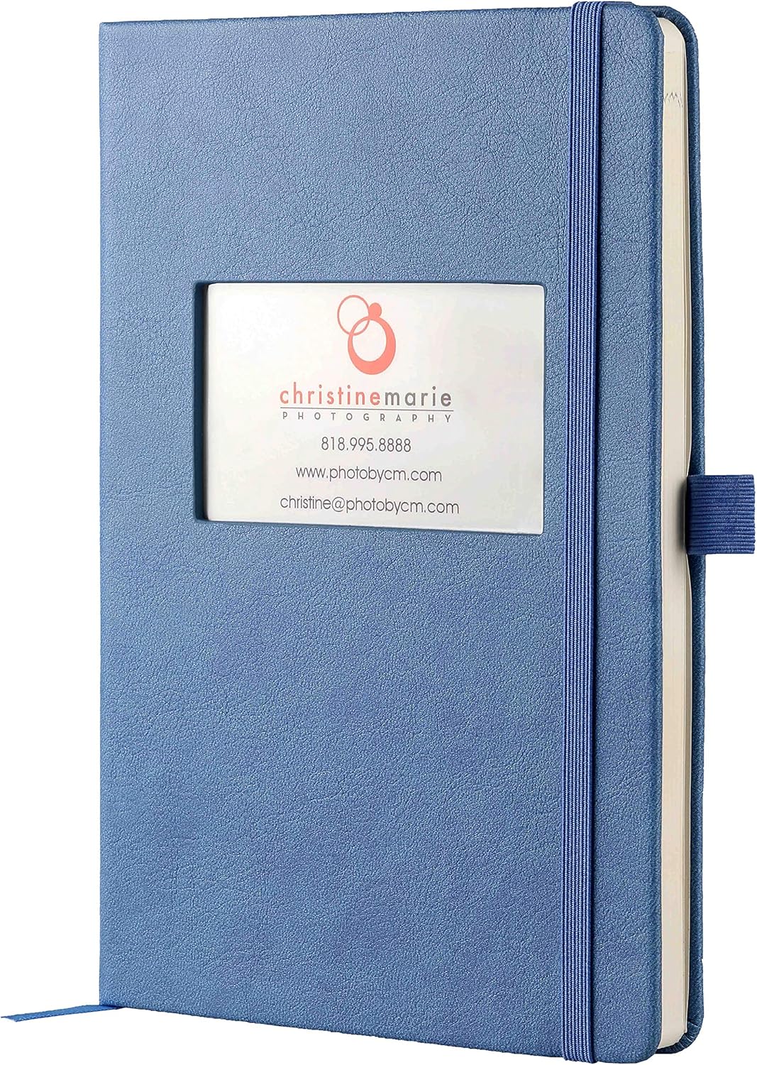 The Why Journal Classic Cuaderno  Diario de tapa dura duradera a rayas con bolsillo, papel marfil grueso, tamaño A5, cierre elástico, soporte para