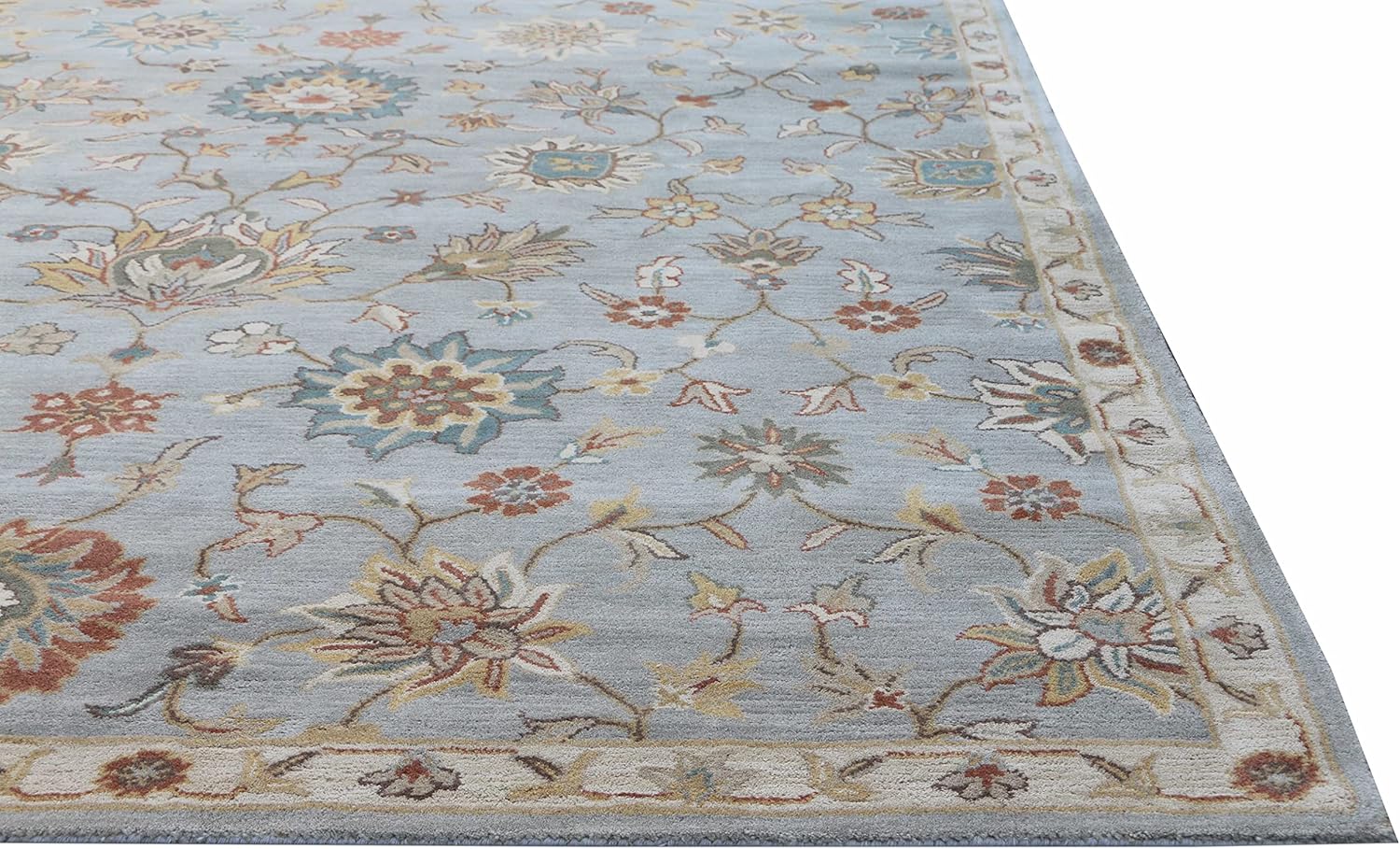 Devlin Alfombras y alfombras tradicionales orientales hechas a mano 100% lana (9 x 12 pies)