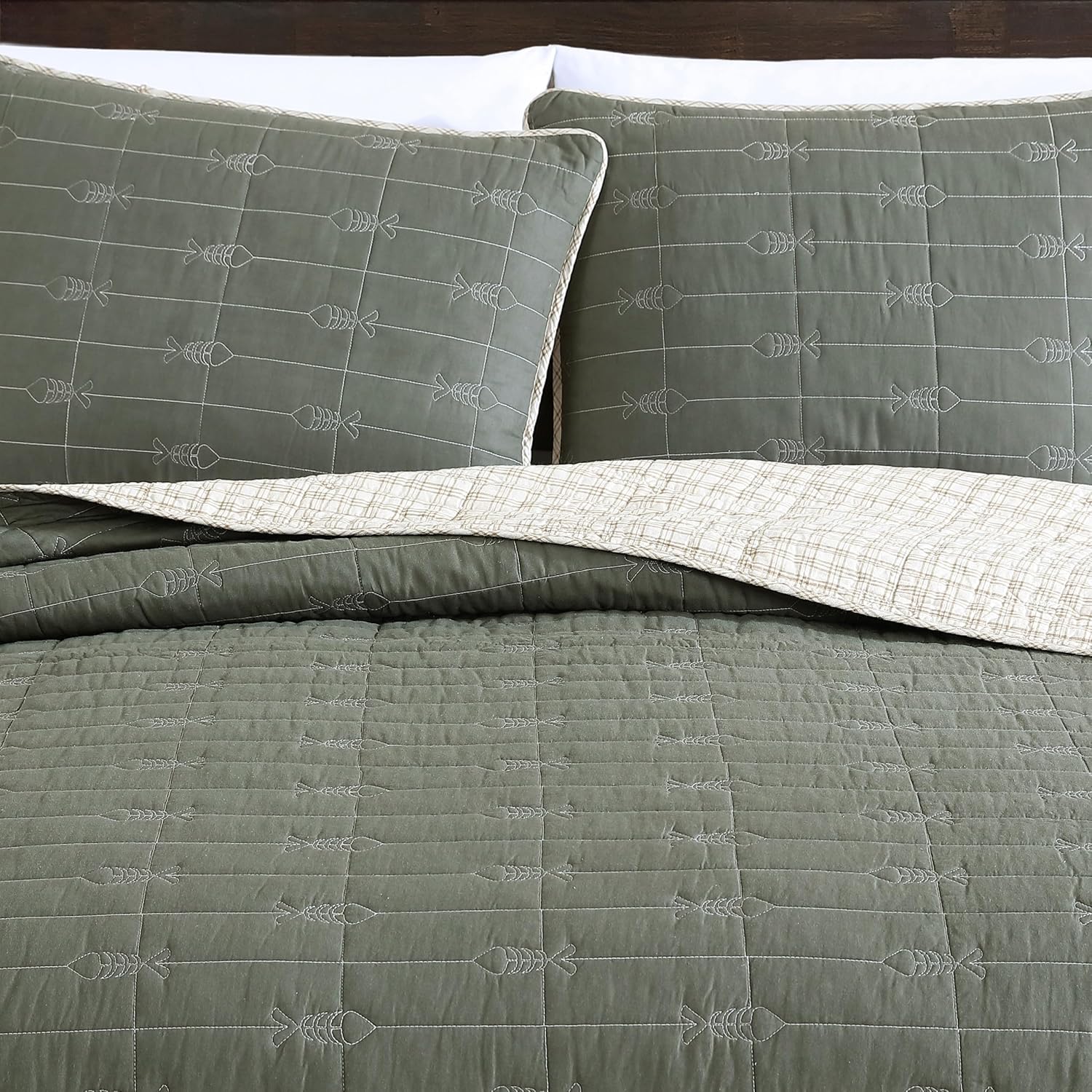 Eddie Bauer – Juego de edredón individual, ropa de cama reversible de algodón con funda a juego, decoración ligera del hogar para todas las