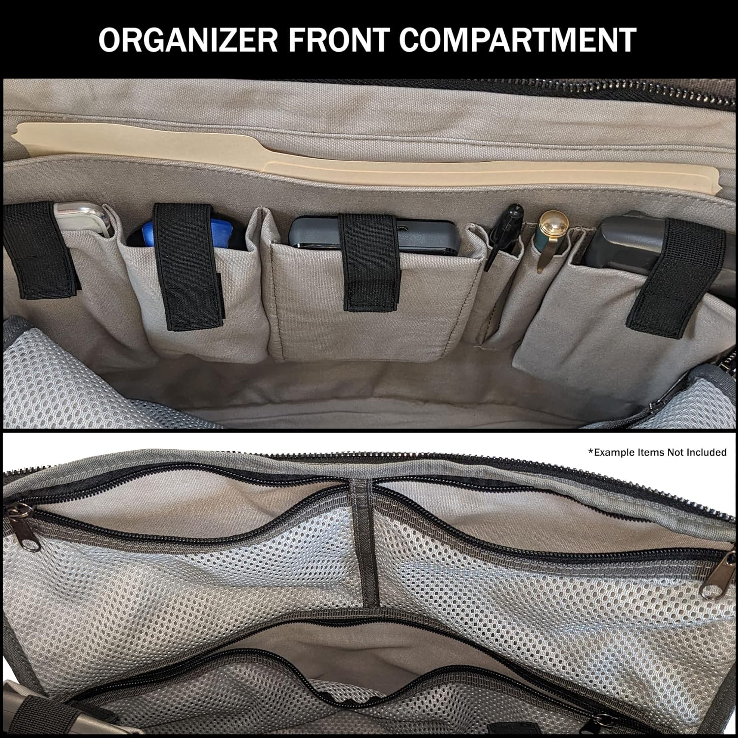 Bolsa de mensajero de lona para hombres, funda para laptop, cartera  Profesionales de oficina, estudiantes escolares, viajes  Lona encerada, cuero