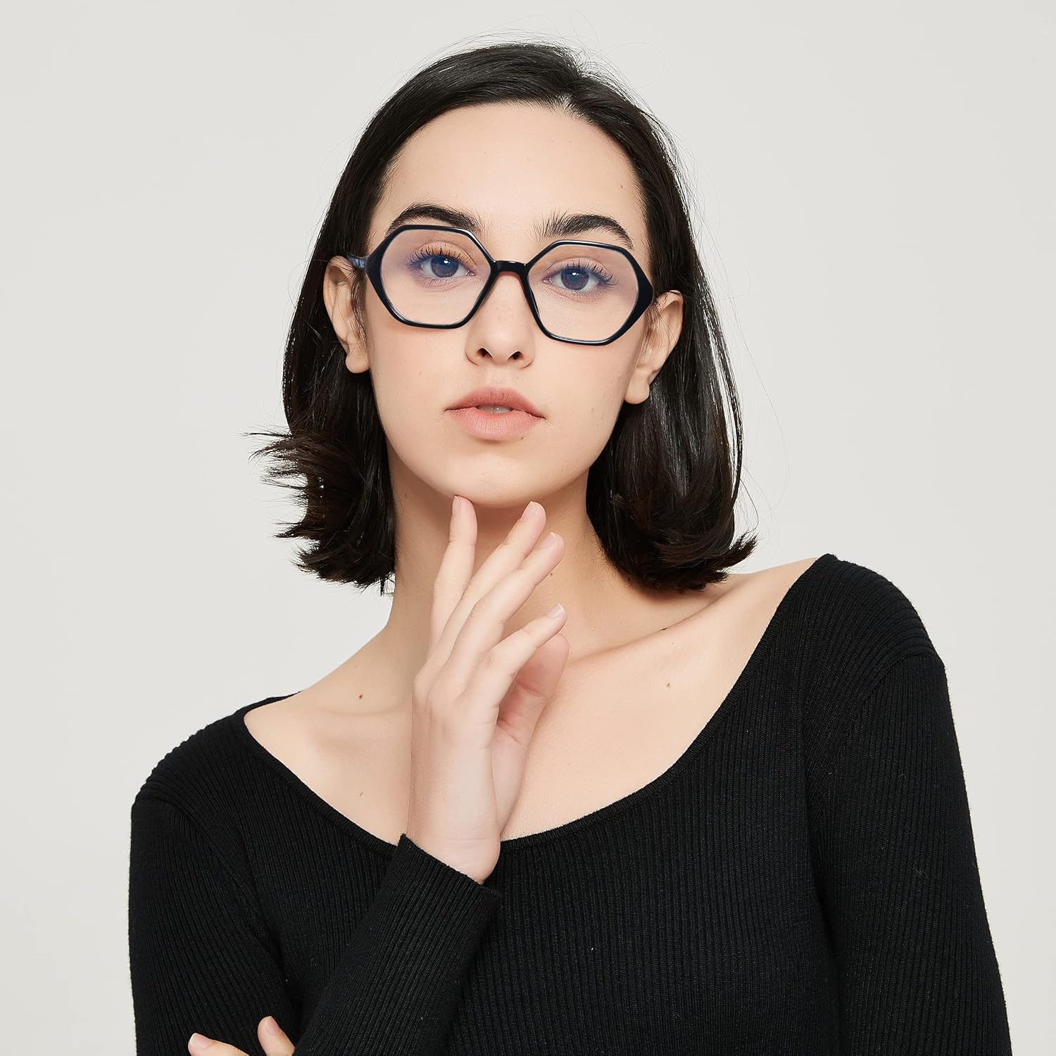 EYEURL Gafas de lectura para mujer, paquete de 4 lentes de lectura con bloqueo de luz azul, diseño vintage, marco en forma de diamante, bisagra de