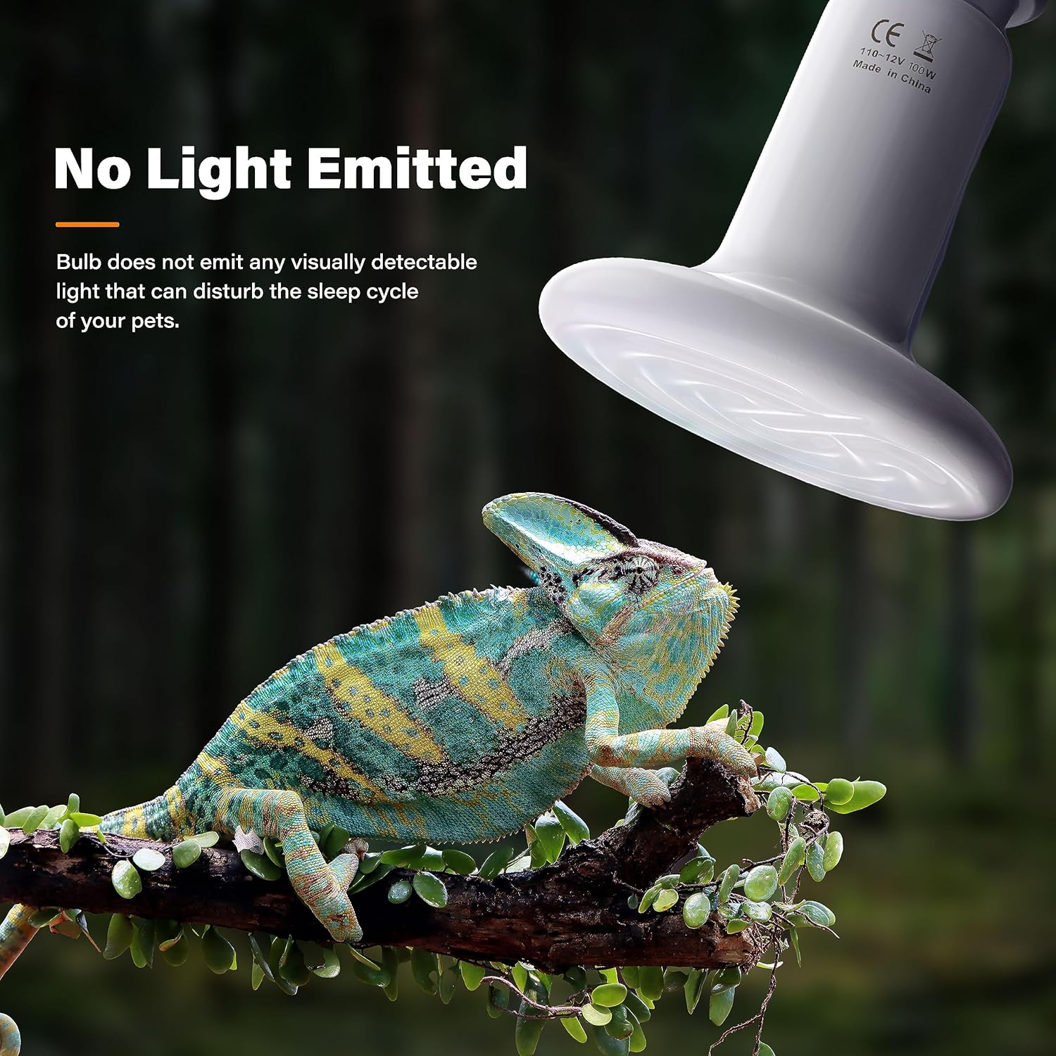 YSSOA Emisor de calor de cerámica de 100 W, bombillas de calor para reptiles, lámpara de calor de cerámica para reptiles, anfibios, pollo, perro,