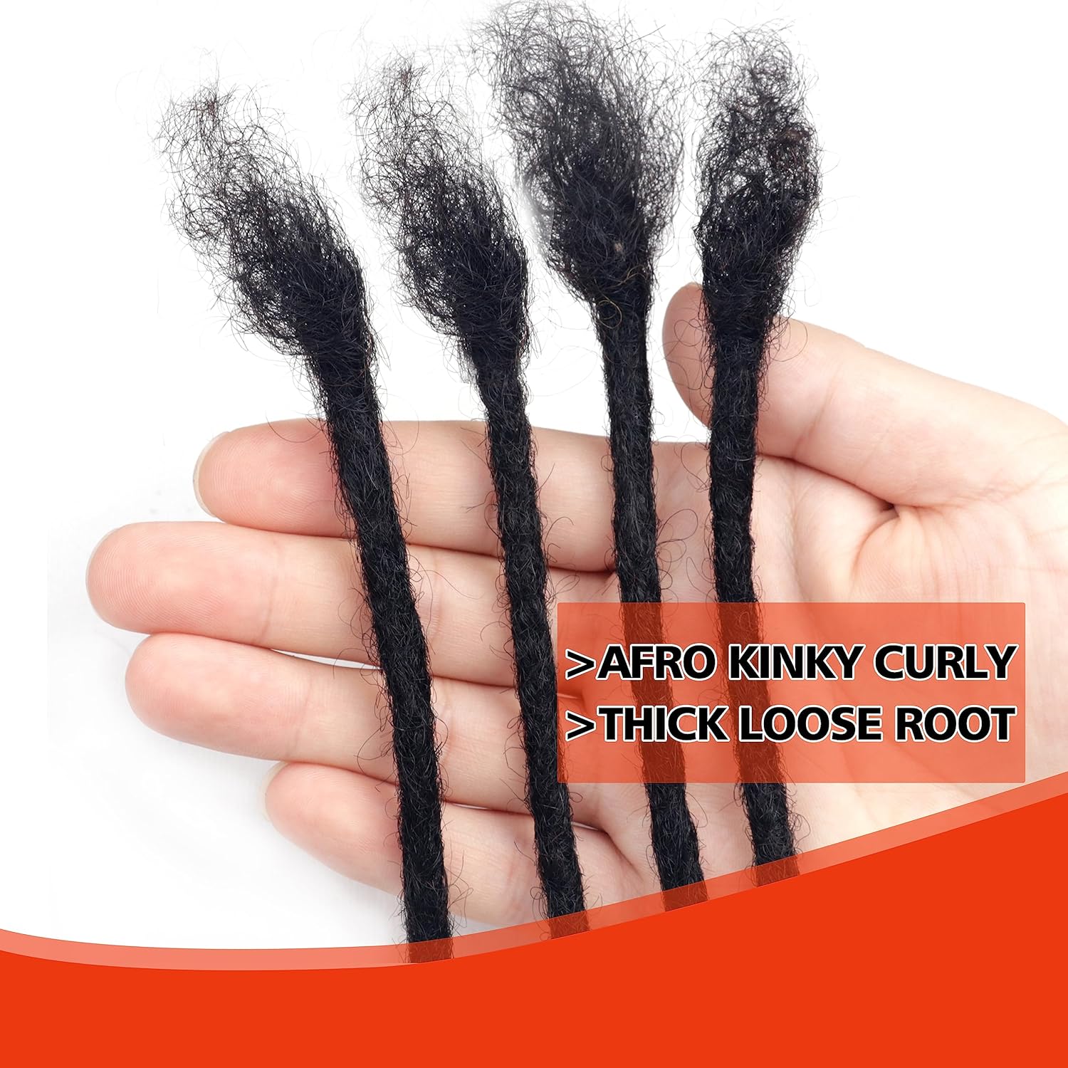 Loc – Extensiones de cabello humano de 4-24 pulgadas, extensiones de rastas de cabello humano totalmente hechas a mano, extensiones de cabello