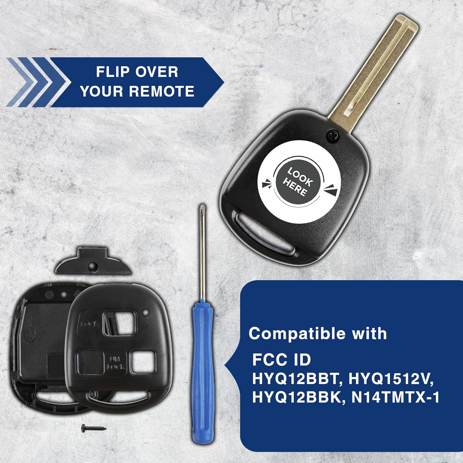 KeylessOption Funda de repuesto para llavero 1997 1998 1999 2000 2001 2002 2003 2004 2005 2006 2007 2008 2009 2010 2011 2012 2013 2013 2010 2012