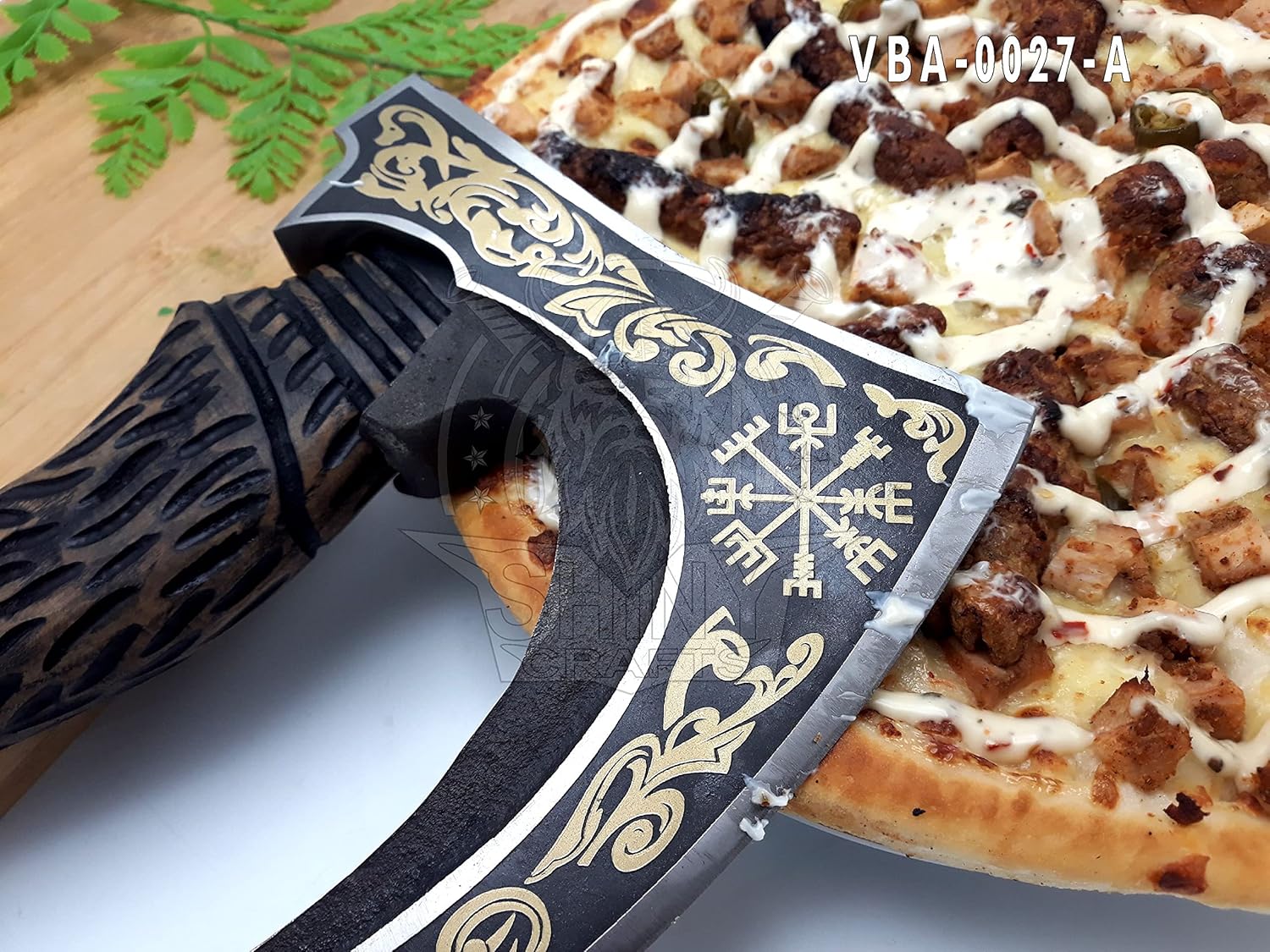 SHINY CRAFTS -Hacha vikinga nórdica, regalos de boda, hacha de campamento, hacha berserker hacha de pizza vikinga hecha a mano, auténtica hacha