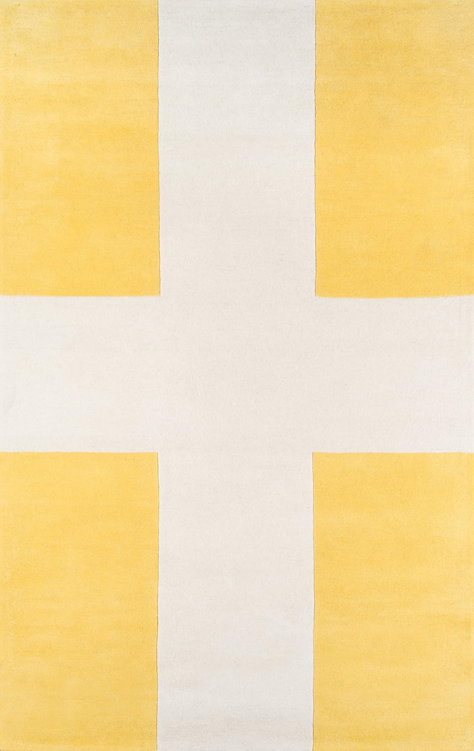 Novogratz Delmar Collection Chevalier – Alfombra de área, 5 pies x 8 pies, color amarillo