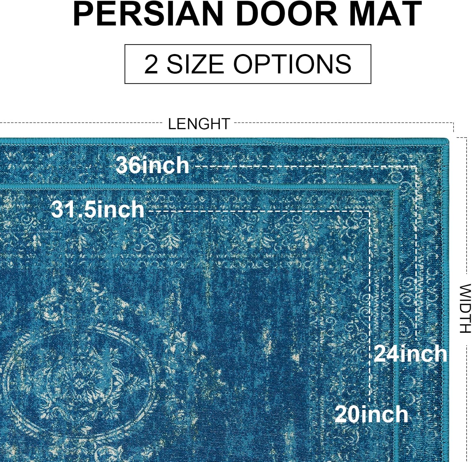 Collive Tapete retro para puerta de interior, antideslizante, lavable, absorbe rápidamente, tapetes de bienvenida, tapetes de pelo bajo, alfombra de