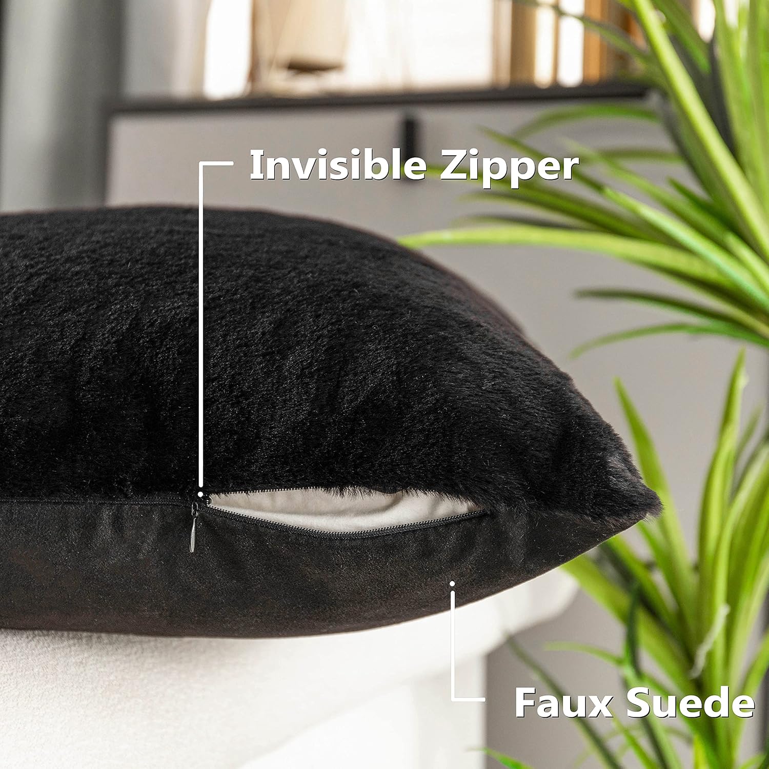 Home Brilliant Sheepskin Throw Fundas de almohada