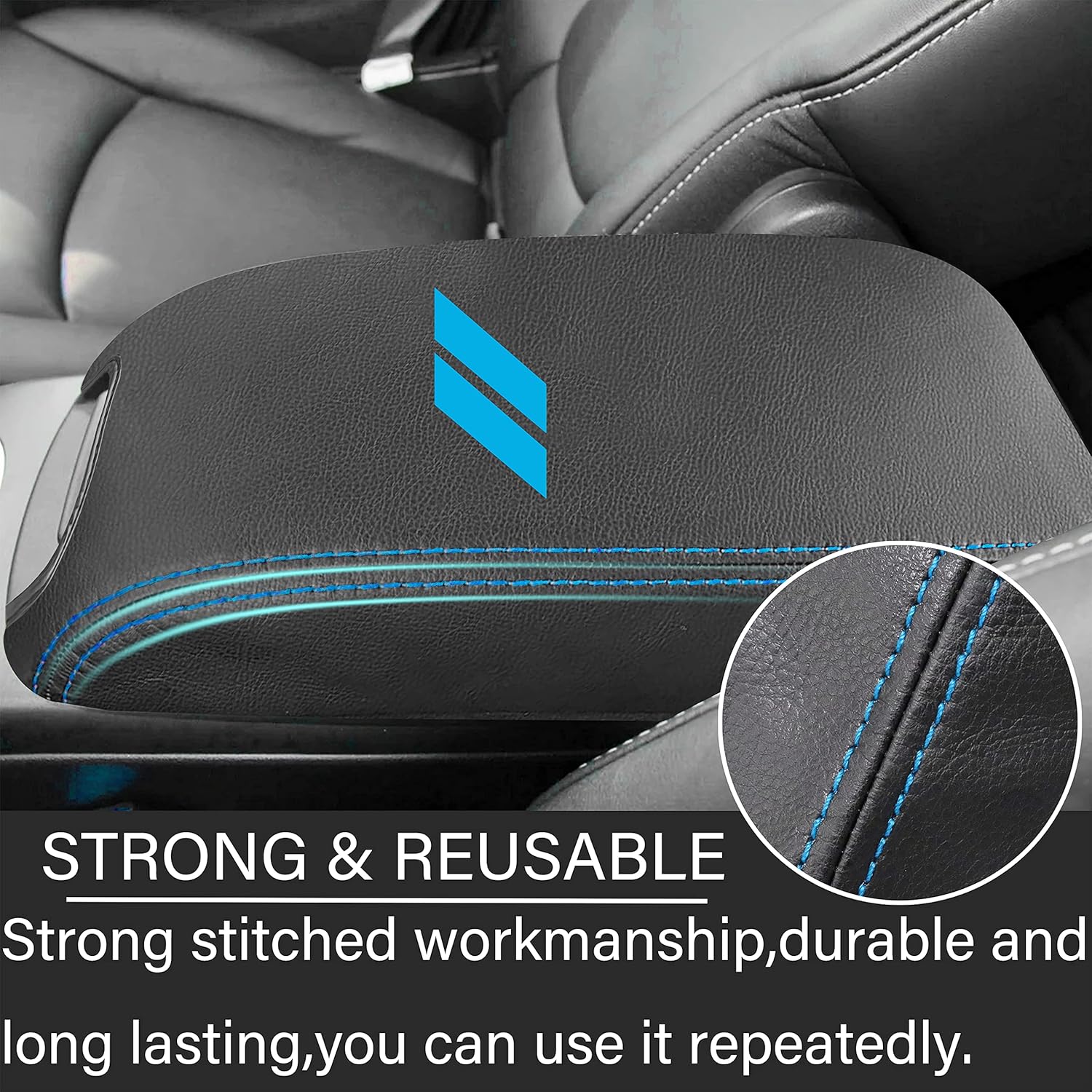 YOSRTER Funda para reposabrazos de consola central para Dodge Journey 2011-2018 2019 2020, caja de reposabrazos central de cuero antiarañazos para