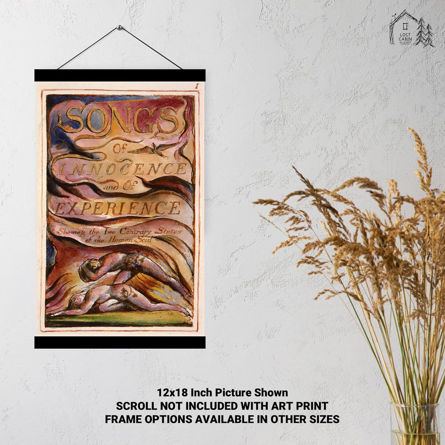 Póster de arte de pared con canciones de inocencia y experiencia de William Blake, impresión sin marco, pósters, imágenes e impresiones para el