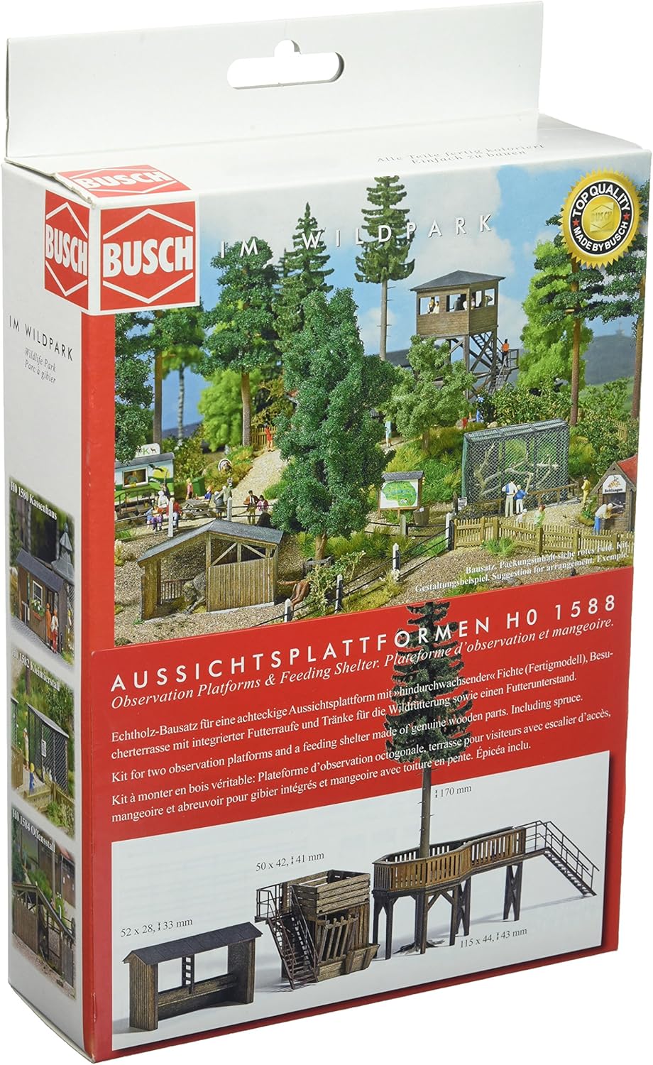 Busch 1588 Plataformas ObsvShelter HO Estructura Estructura Modelo Estructura