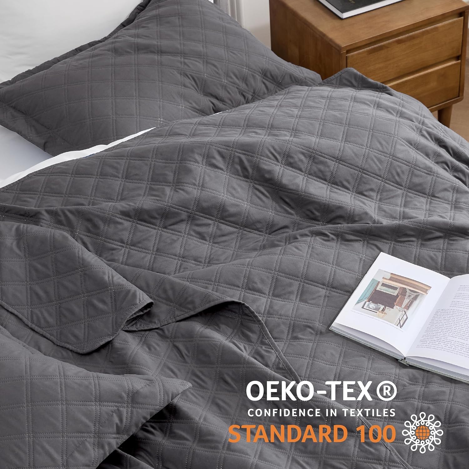 Bedsure – Juego de edredón de poliéster-diamante ultrasónico GN 106×96 US