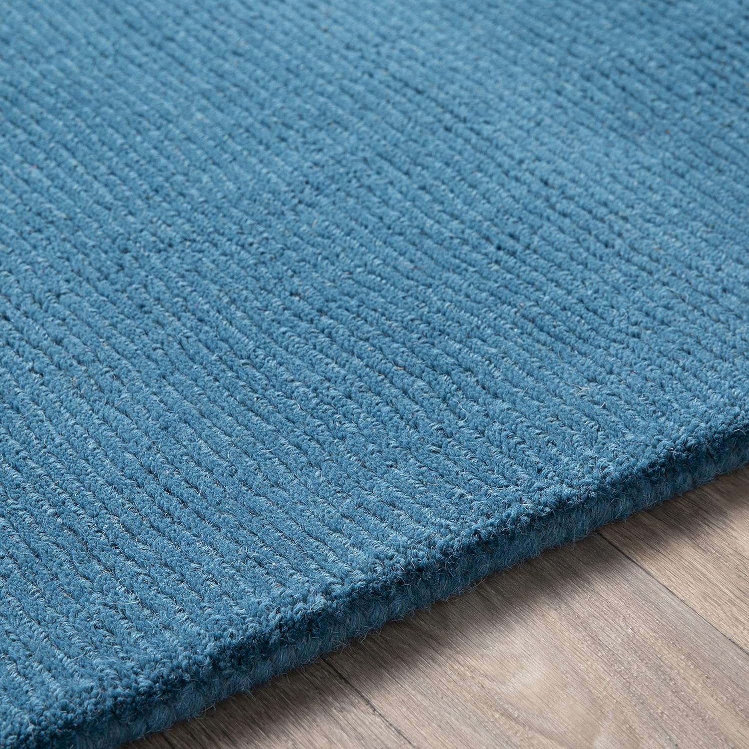 Mark&Day Rennes – Alfombras de lana, 5 x 8, alfombra moderna de color azul brillante, para sala de estar, dormitorio o cocina (5 x 8 pies)