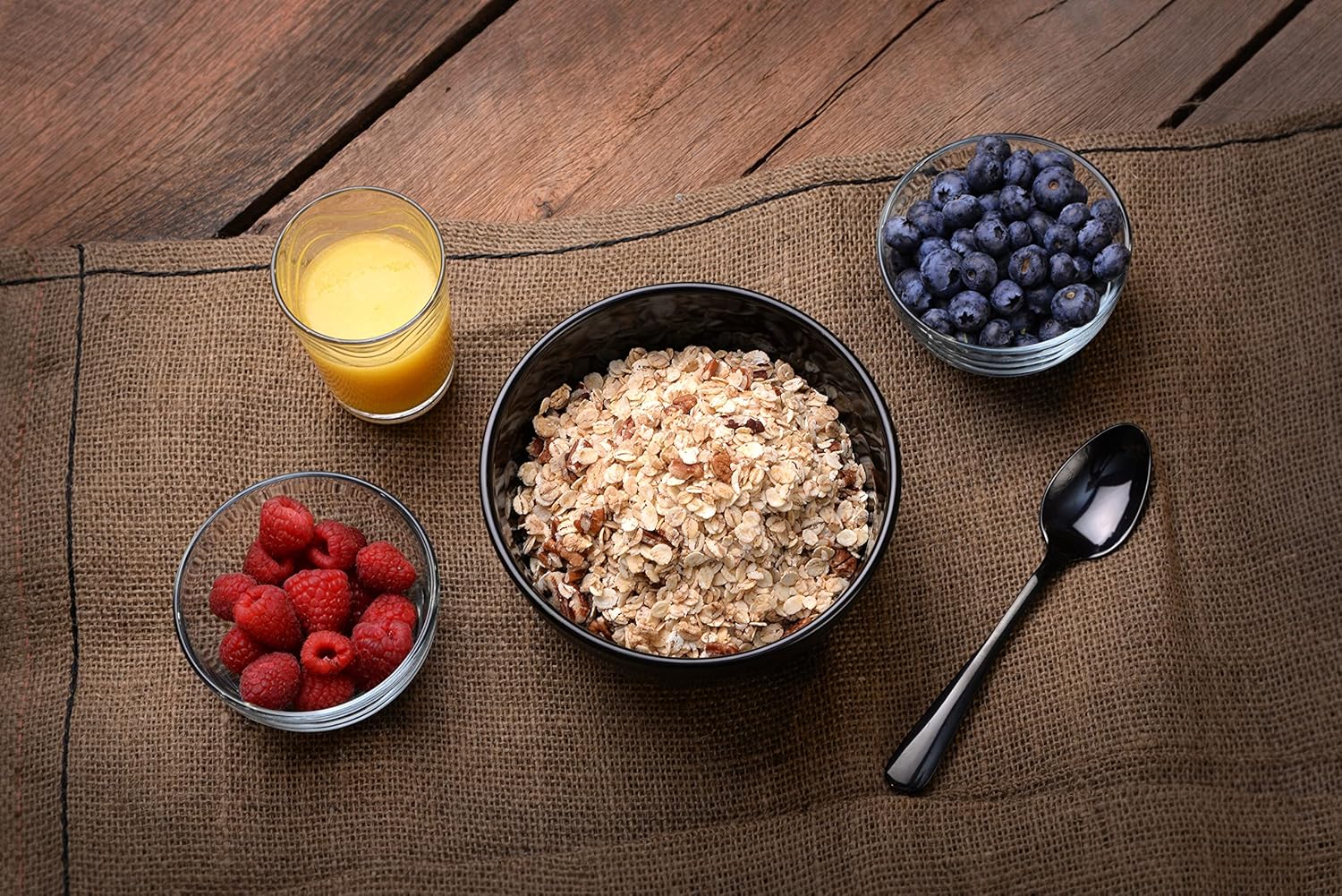 Burl Barley Granola, Jarabe de arce y nueces, 1 libra, granola de grano entero, grano de cebada enrollada, granola de nuez de arce endulzada con