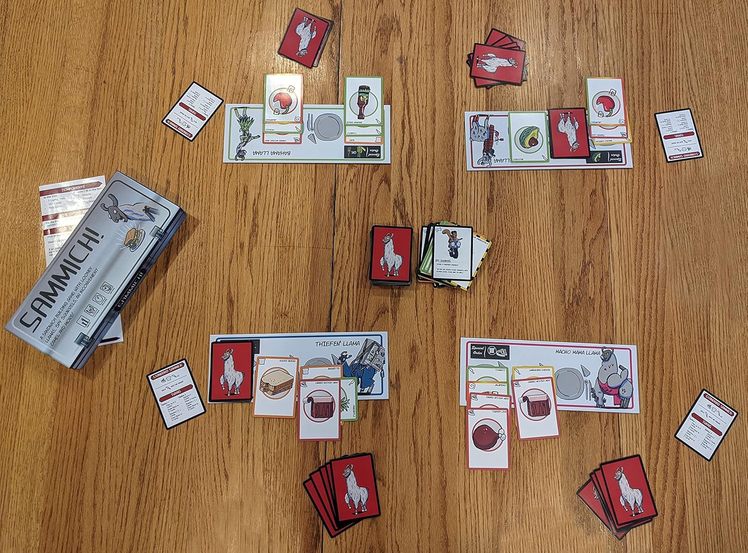 Sammich Un juego de cartas de alimentación de llama para toda la familia, marrón