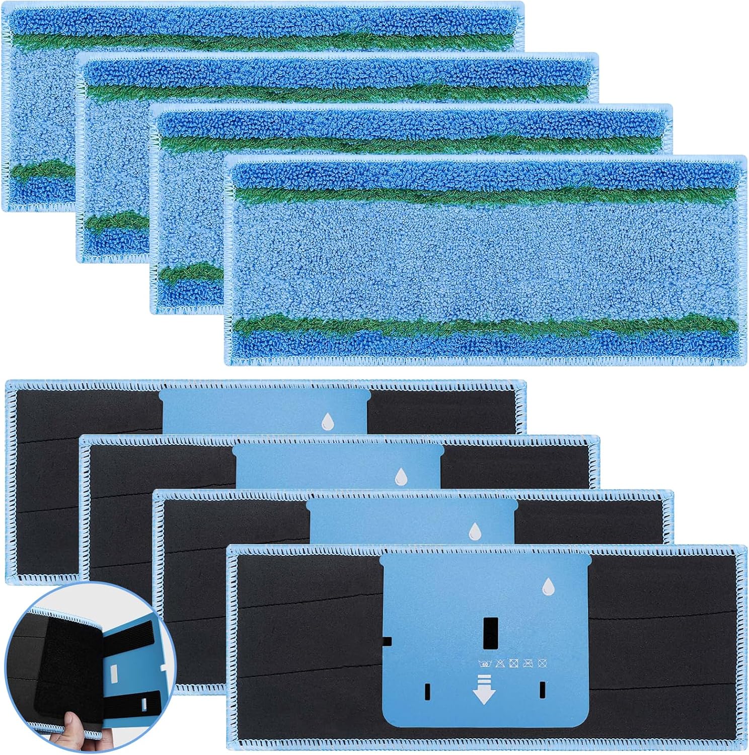Paquete de 8 almohadillas de trapeador húmedo M6 mejoradas para iRobot Braava Jet M6 Series (6110) (6012) (6112) (6113) Ultimate Robot Mops, nuevo