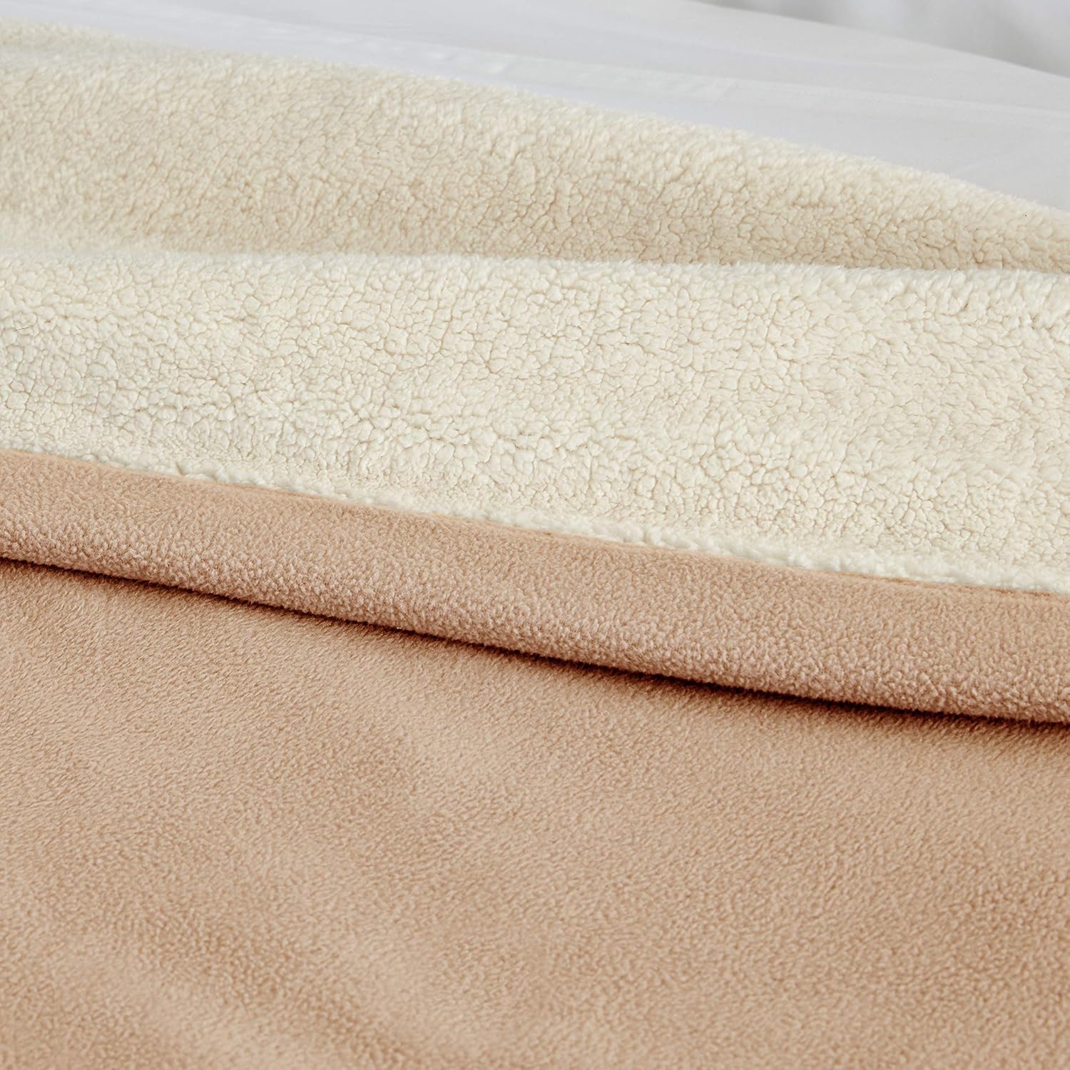 Eddie Bauer – Manta térmica completa, manta eléctrica de forro polar suave con reverso sherpa, ropa de cama cálida con tecnología de bajo voltaje