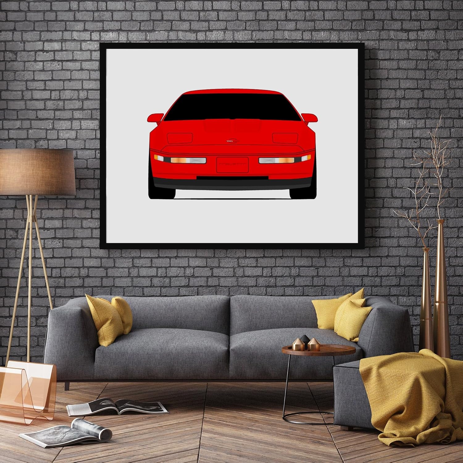 Chevy Corvette ZR1 C4 (1990-1995) Inspired Poster Print Wall Art Decor Handmade (Unframed)