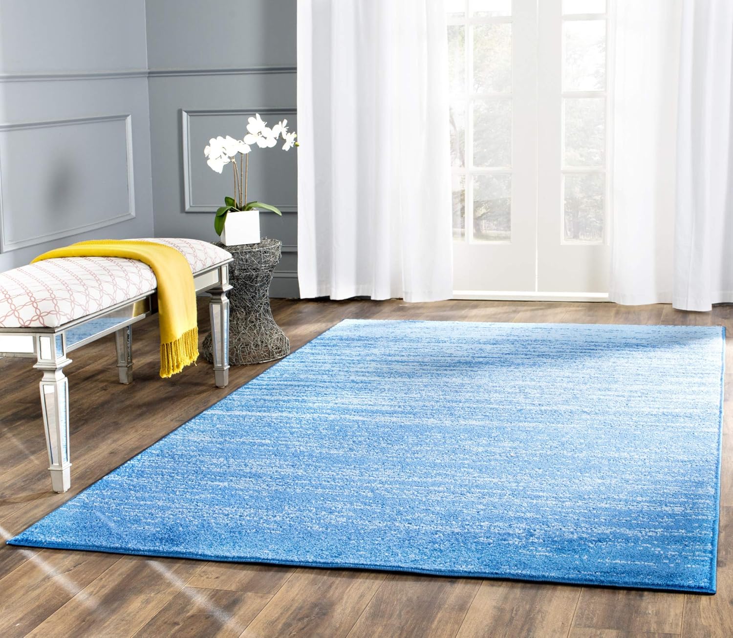 SAFAVIEH colección Adirondack, ADR113F – Alfombra en degradé decorativa para sala, habitación, no desprende pelusa, 5 pies 1 pulgada x 7 pies 6