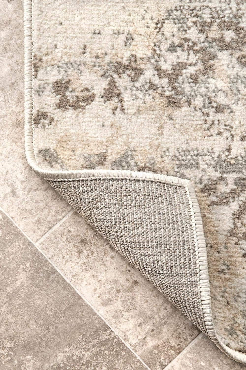 nuLOOM Freja Faded – Alfombra decorativa floral, 3 x 5 pies, beige, rectangular, 0.45 pulgadas de grosor