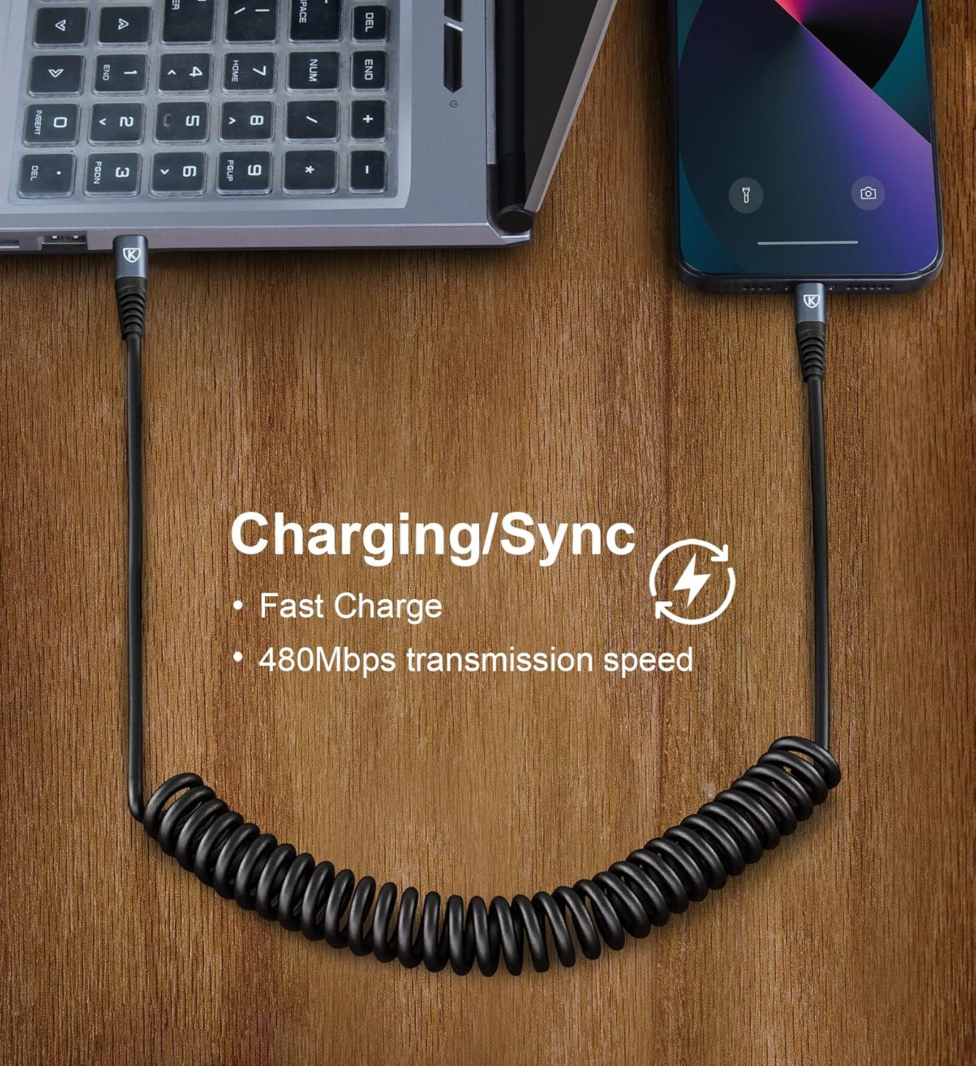 Cable USB C a Lightning 3 pies + 6 pies, paquete de 2 cables de carga rápida para iPhone certificado Apple MFi, cable corto USBC para iPhone