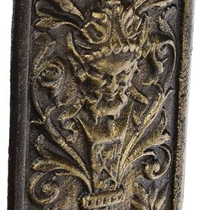 Design Toscano Greenman – Placa de hierro para puerta, color bronce Design Toscano Greenman – Placa de hierro para puerta, color bronce