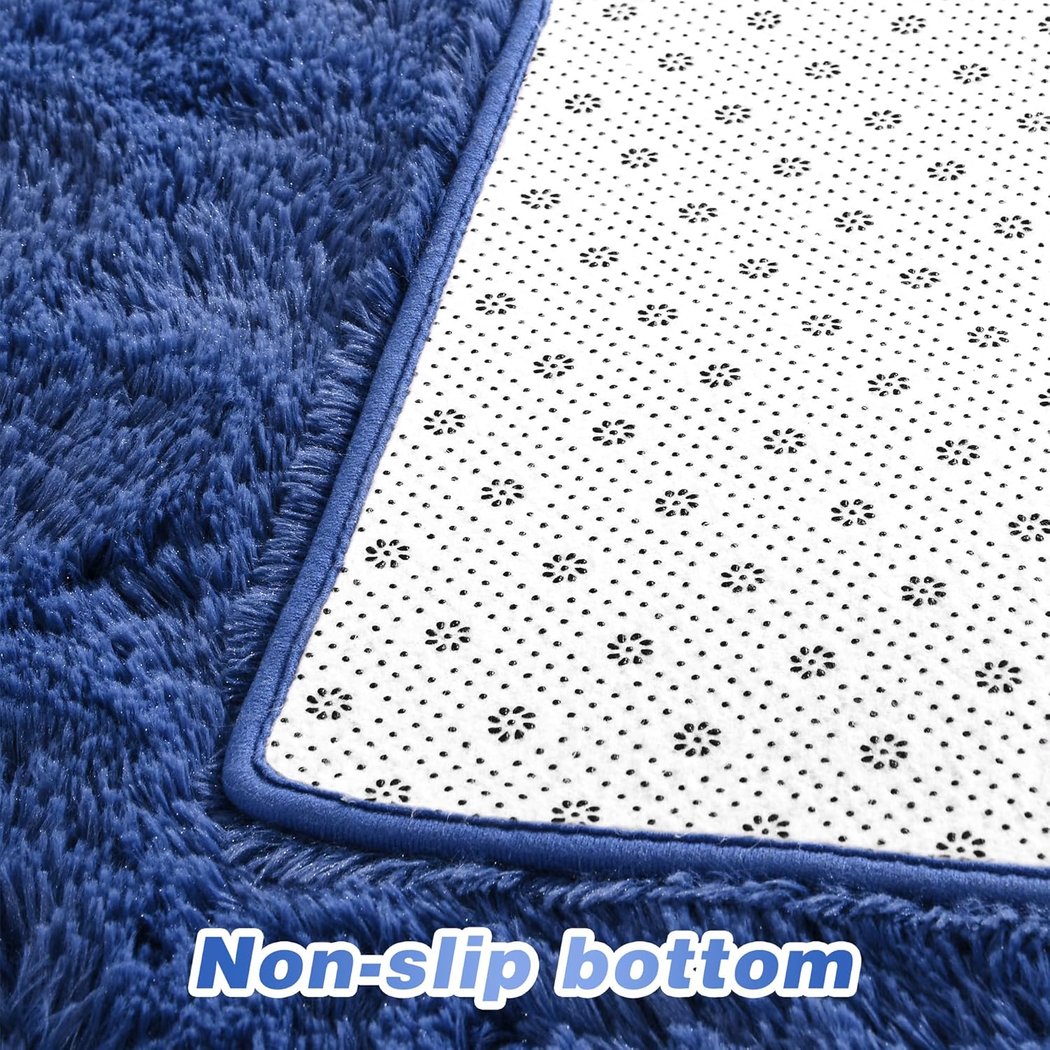 junovo Alfombras suaves para sala de estar, 8 x 10 pies, alfombras esponjosas para dormitorio, alfombras peludas para niños, adolescentes, niñas,
