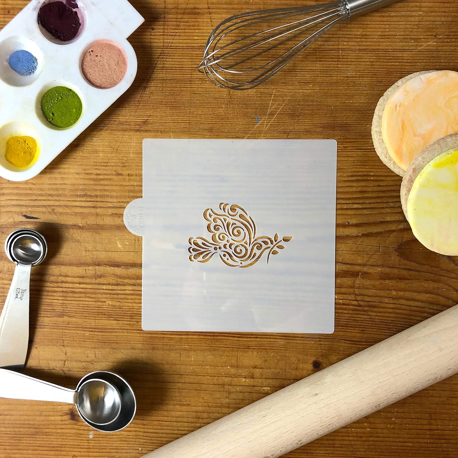 Designer Stencils – Paloma de la paz con rama de olivo