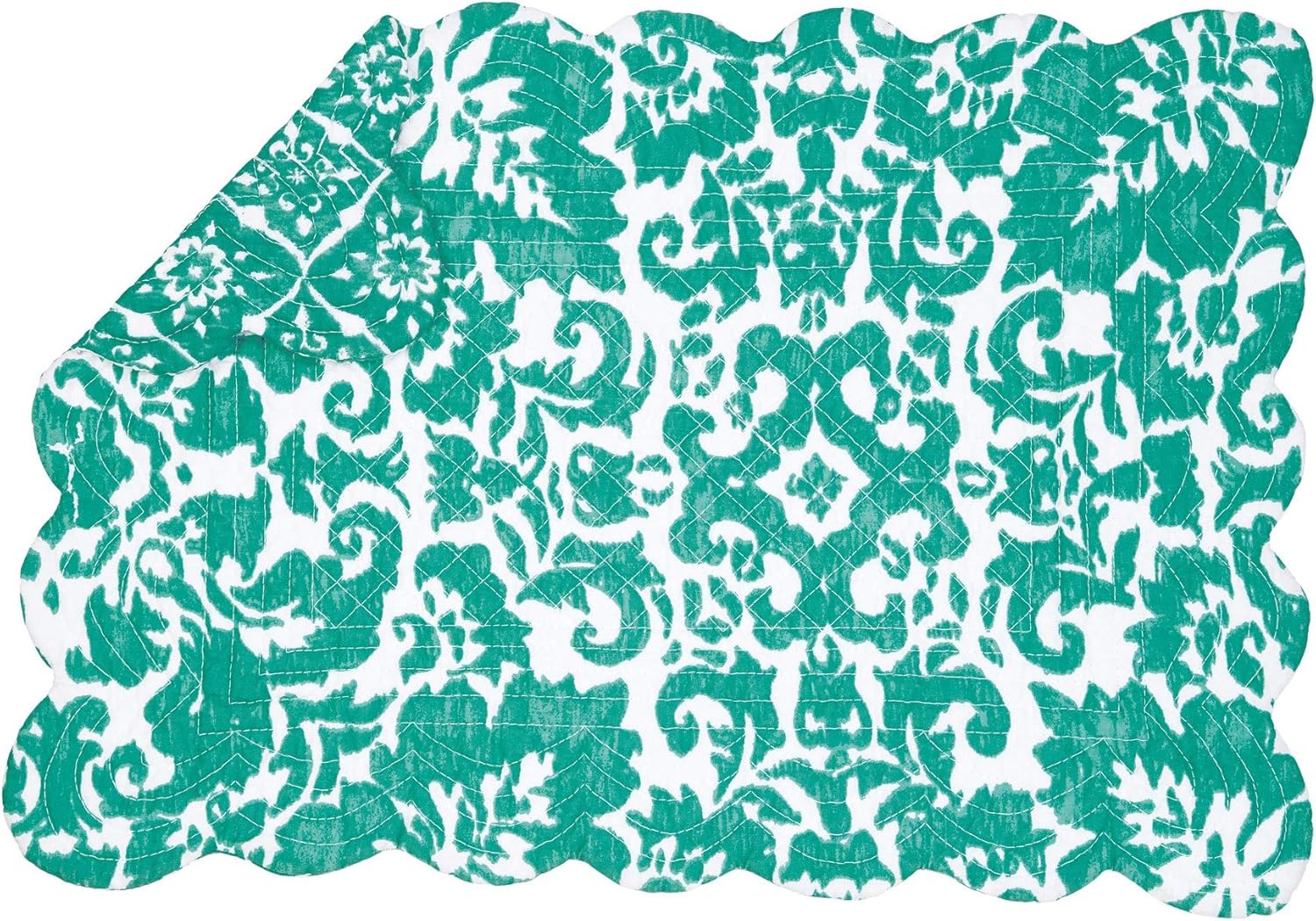 C&F Home Madison Aqua – Juego de 6 manteles individuales rectangulares de 13 x 19 pulgadas (13 x 19 pulgadas), color azul
