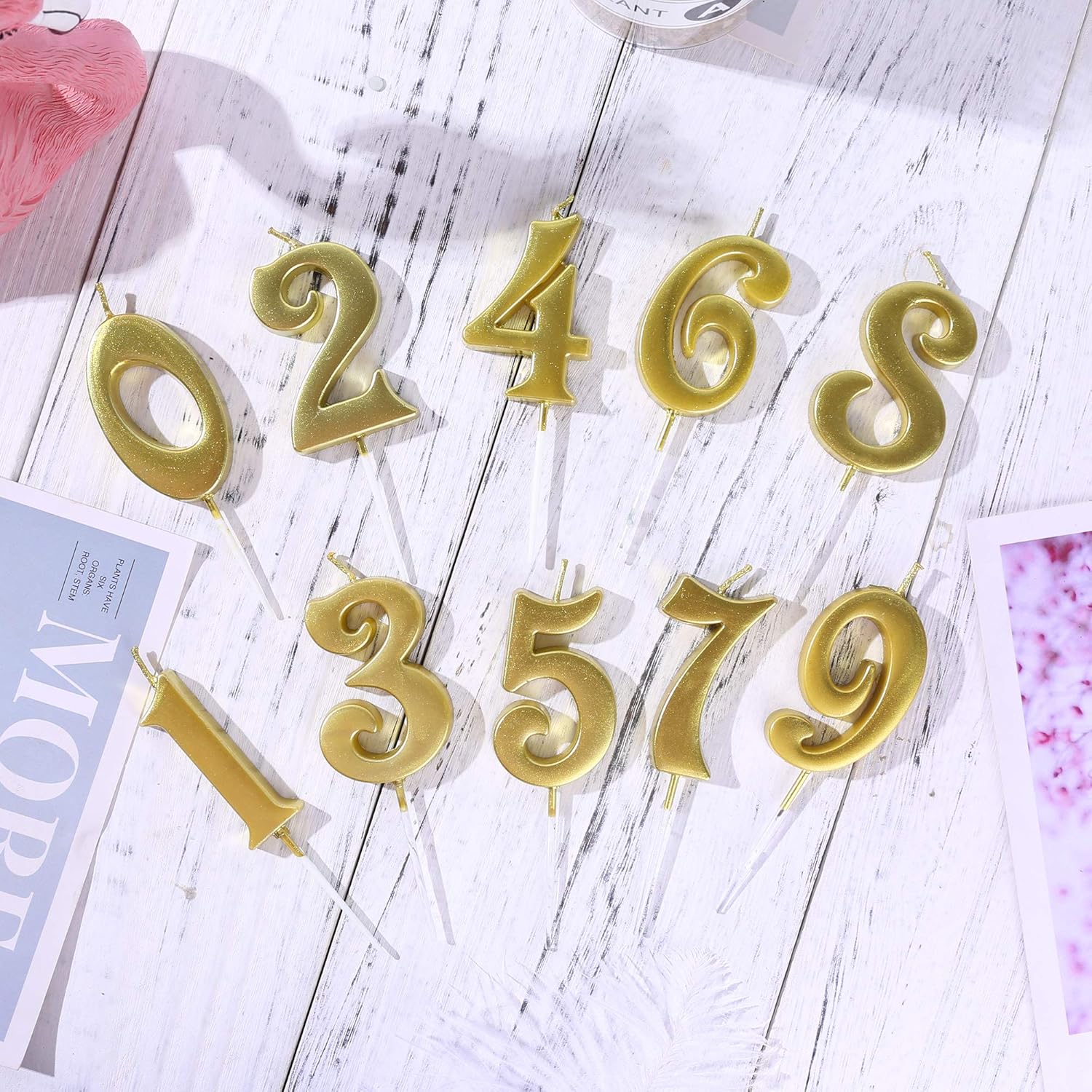 Velas doradas de 70 cumpleaños para pasteles, velas con purpurina número 70 para fiestas, aniversarios, decoración de pasteles para mujeres u hombres
