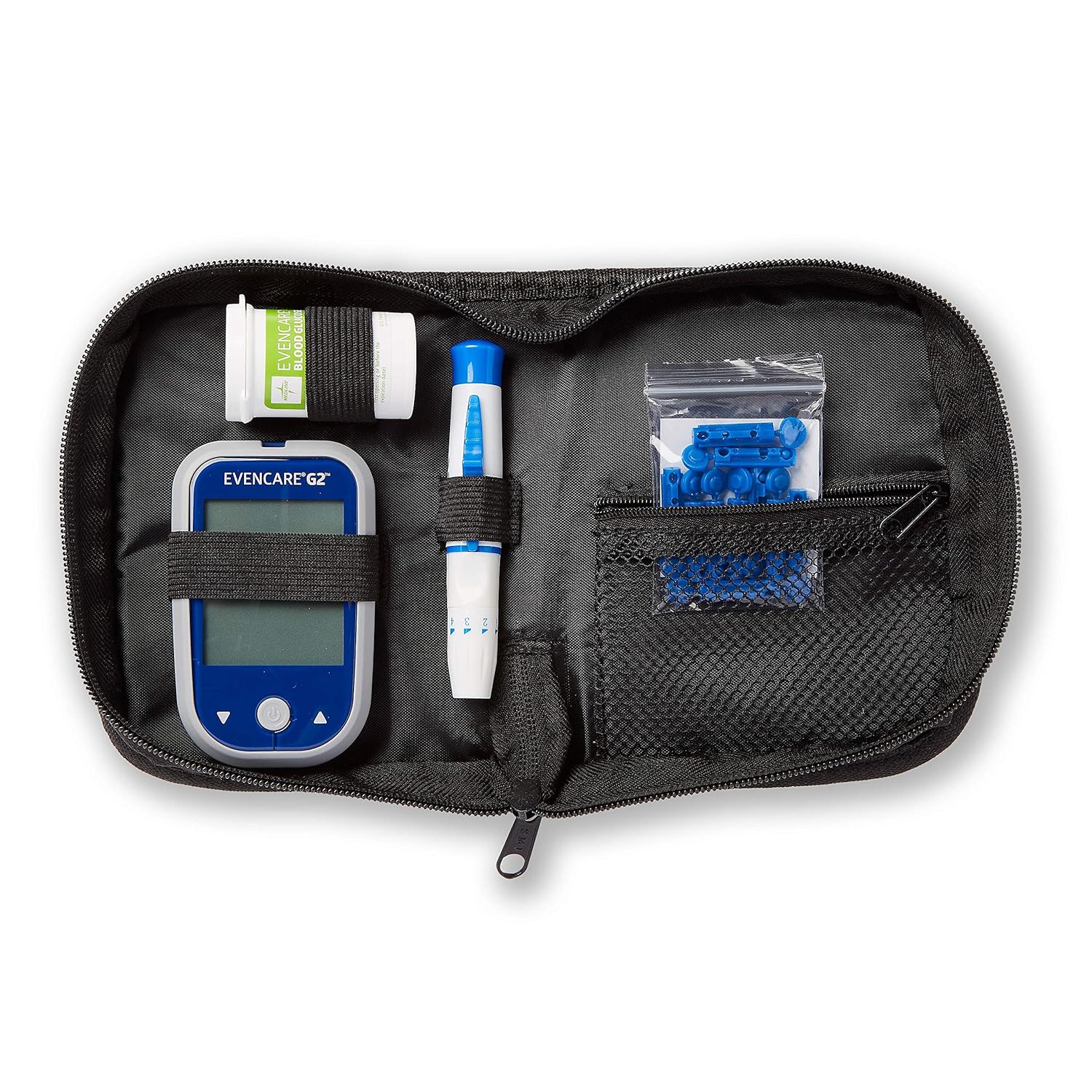 Medline EvenCare G2 – Kit de iniciación para monitor de glucosa en sangre, cuidado diabético, resultados de 6 segundos, medidor, dispositivo de