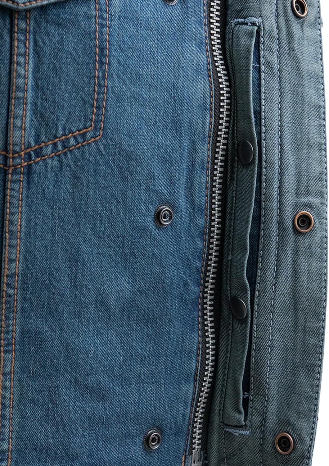 First Mfg Co – No Limit – Men’s Motorcycle Biker Riding Twill, Denim Vest