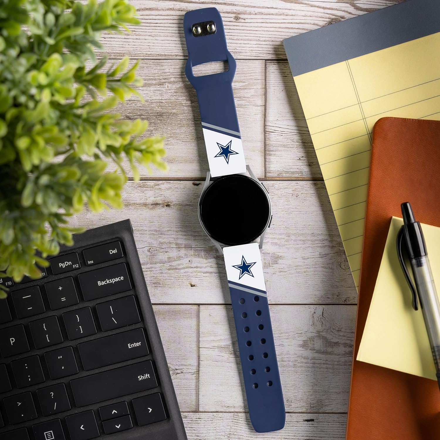 Game Time Dallas Cowboys HD Champion Series – Correa de reloj compatible con Samsung Galaxy Watch
