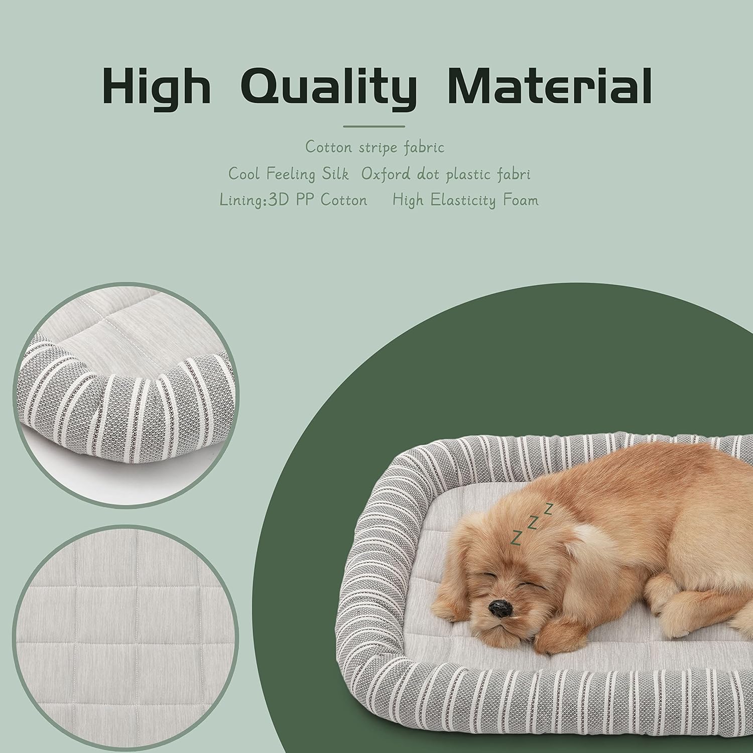 Tapete de enfriamiento para mascotas, impermeable, lona de algodón y lino, almohadillas de hielo lavables de verano para gatos y perros pequeños,