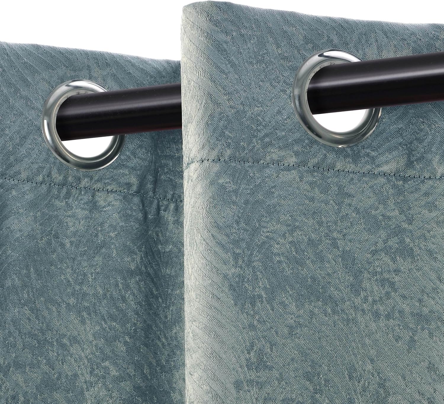 Superior Cortinas opacas, detalles de ventana para oscurecer la habitación, bloqueo solar, térmicas, modernas ondas geométricas con ojales, juego de