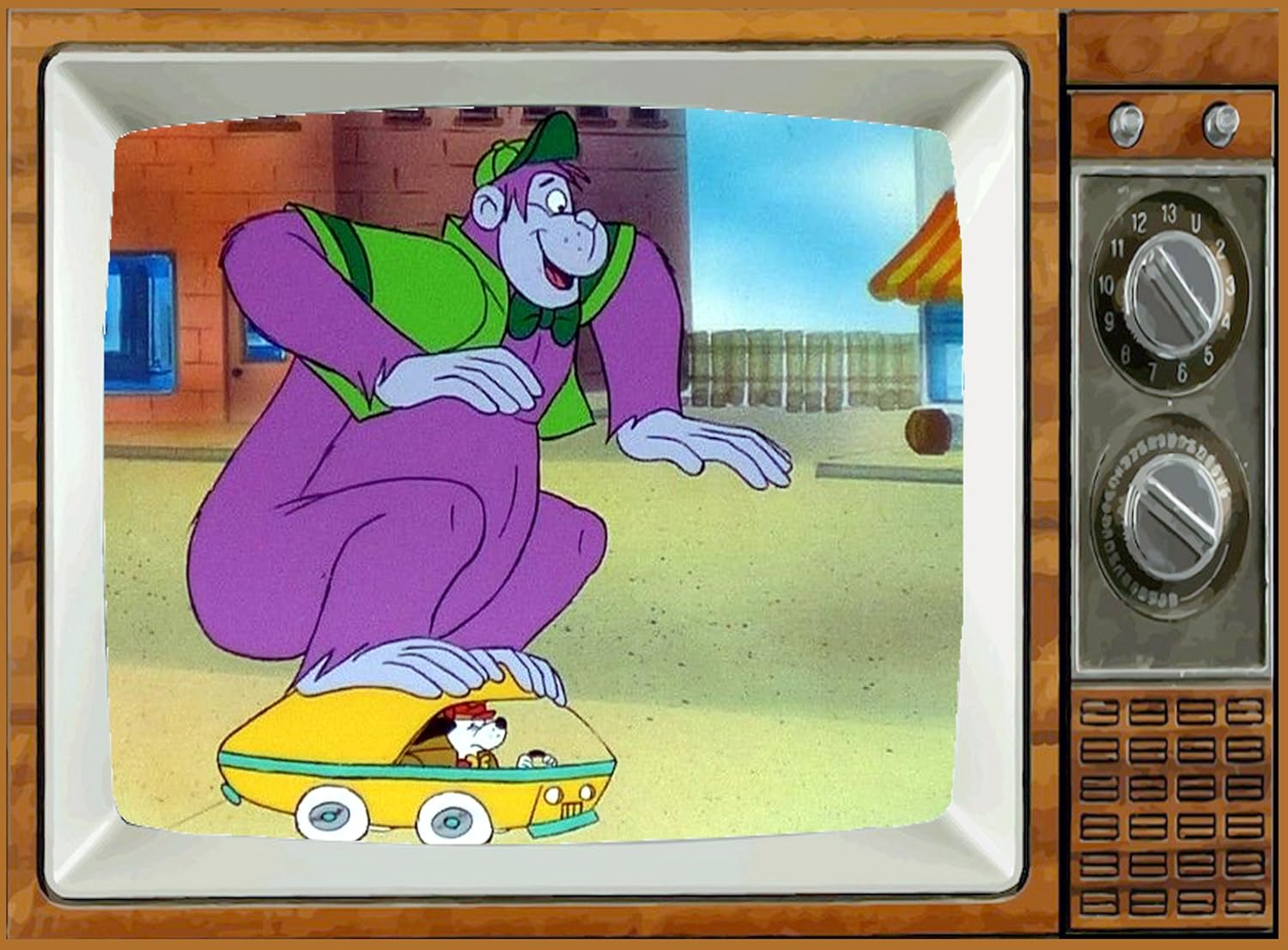 Feaigit GRAPEAPE – Imán para nevera de TV de 2 x 3 pulgadas, arte de sábado por la mañana, caricaturas, refrigerador, nostálgico retro C