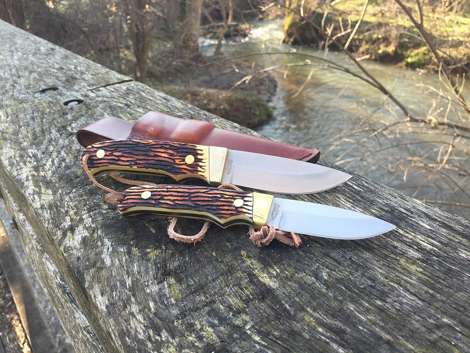 Uncle Henry PH1N Pro Hunter – Cuchillo de hoja fija SS de alto carbono de 8.1 pulgadas 7Cr17MoV con hoja de 3.6 pulgadas y mango de staglon para