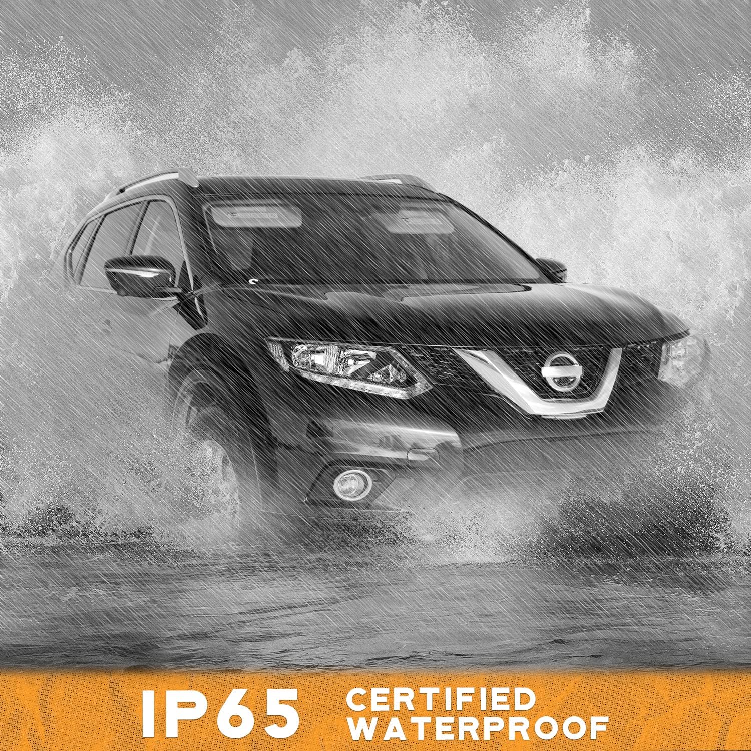 Conjunto de faros delanteros compatible con Nissan Rogue 2014 2015 2016, reemplazo para faros delanteros Nissan Rogue 14 15 16 con tira LED DRL,