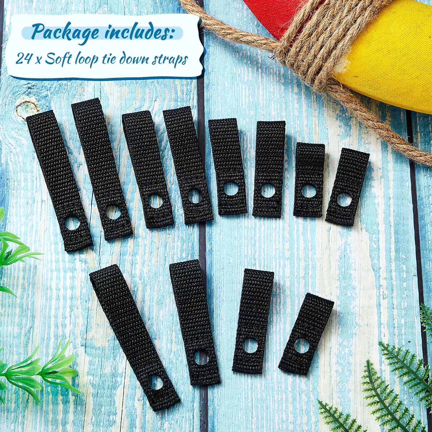 24 correas de amarre para kayak, correas de nailon rápidas y seguras, correas de amarre para el capó, correa de anclaje para kayak, 1.8, 2.3, 2.8,