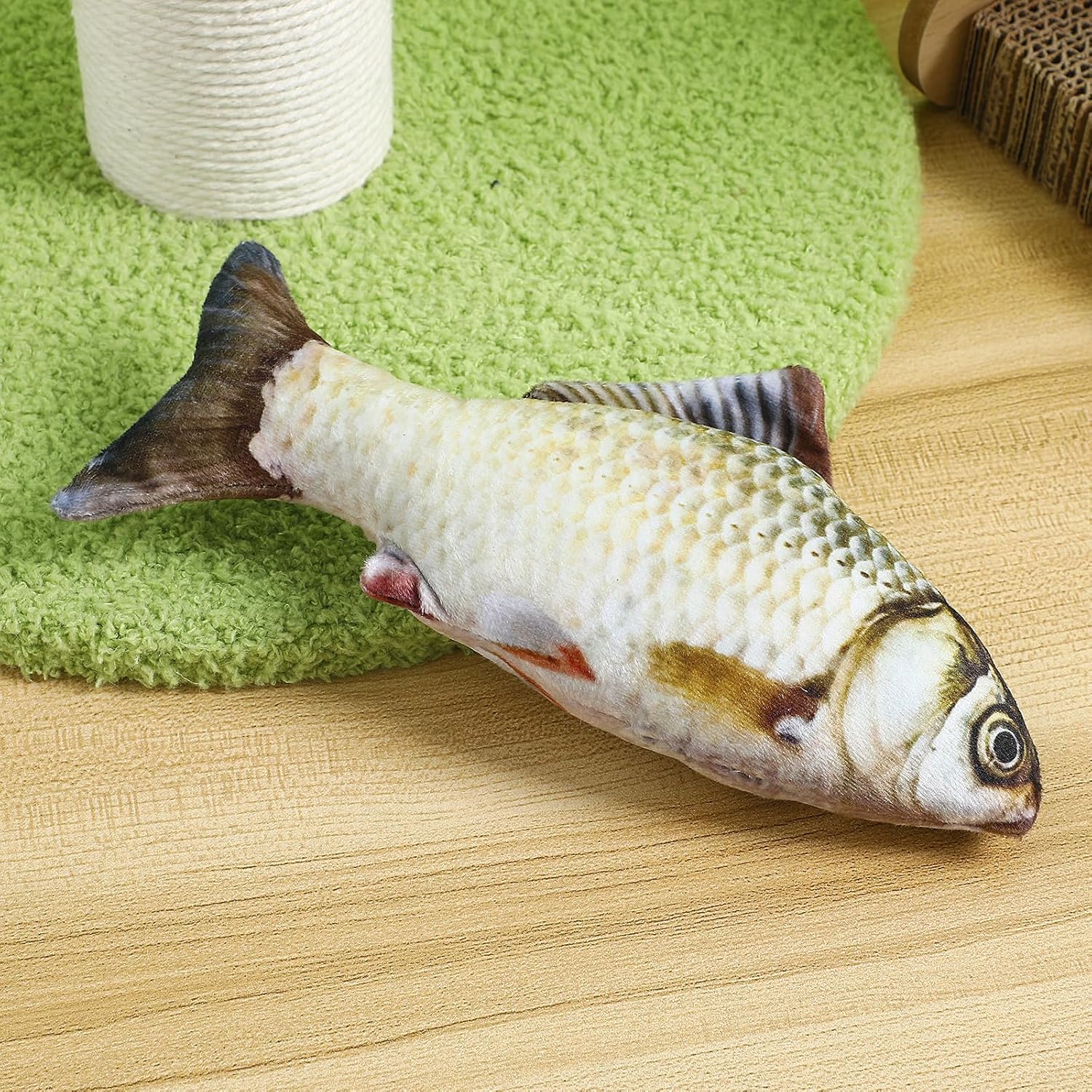 Gadpiparty Juguete de peluche de pez de simulación de 7.8 pulgadas, almohada suave para decorar peces de hierba, almohada de felpa para decoración