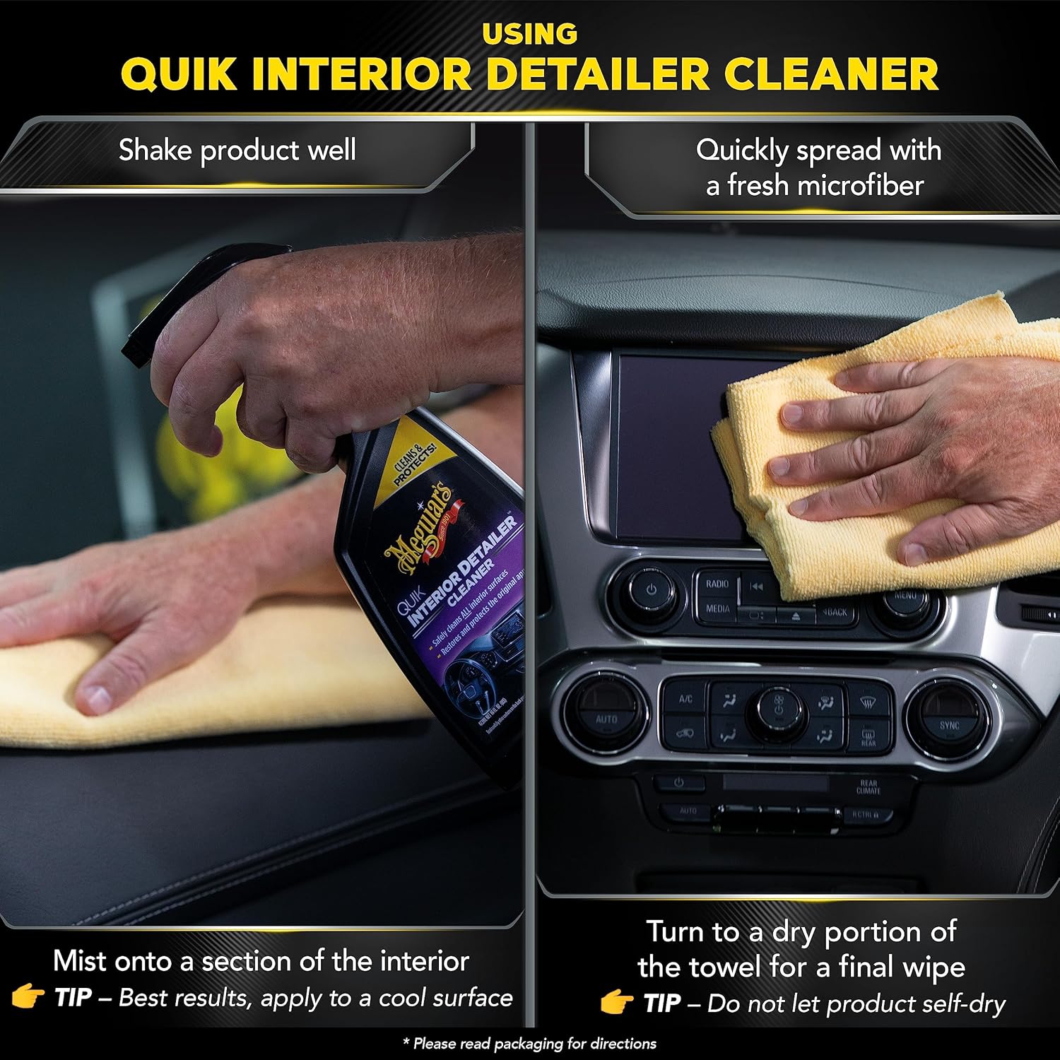 Meguiar’s Kit de lavado y cera sin agua definitivo limpieza rápida y fácil del automóvil con protección duradera para una solución ecológica de