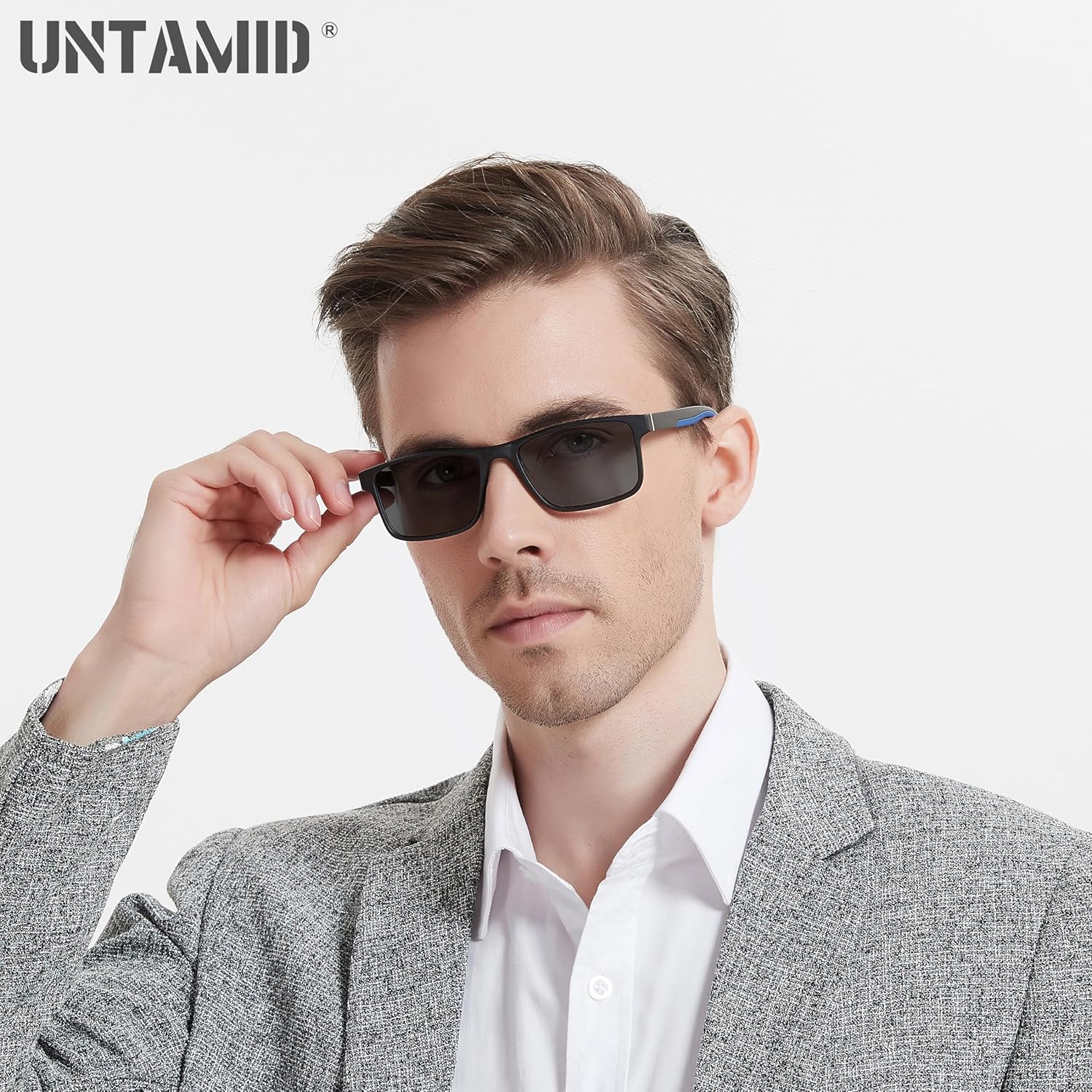 Paquete de 3 lentes de lectura, gafas de sol deportivas con marco cuadrado para lectura al aire libre para mujeres y hombres, +1.50, no bifocales