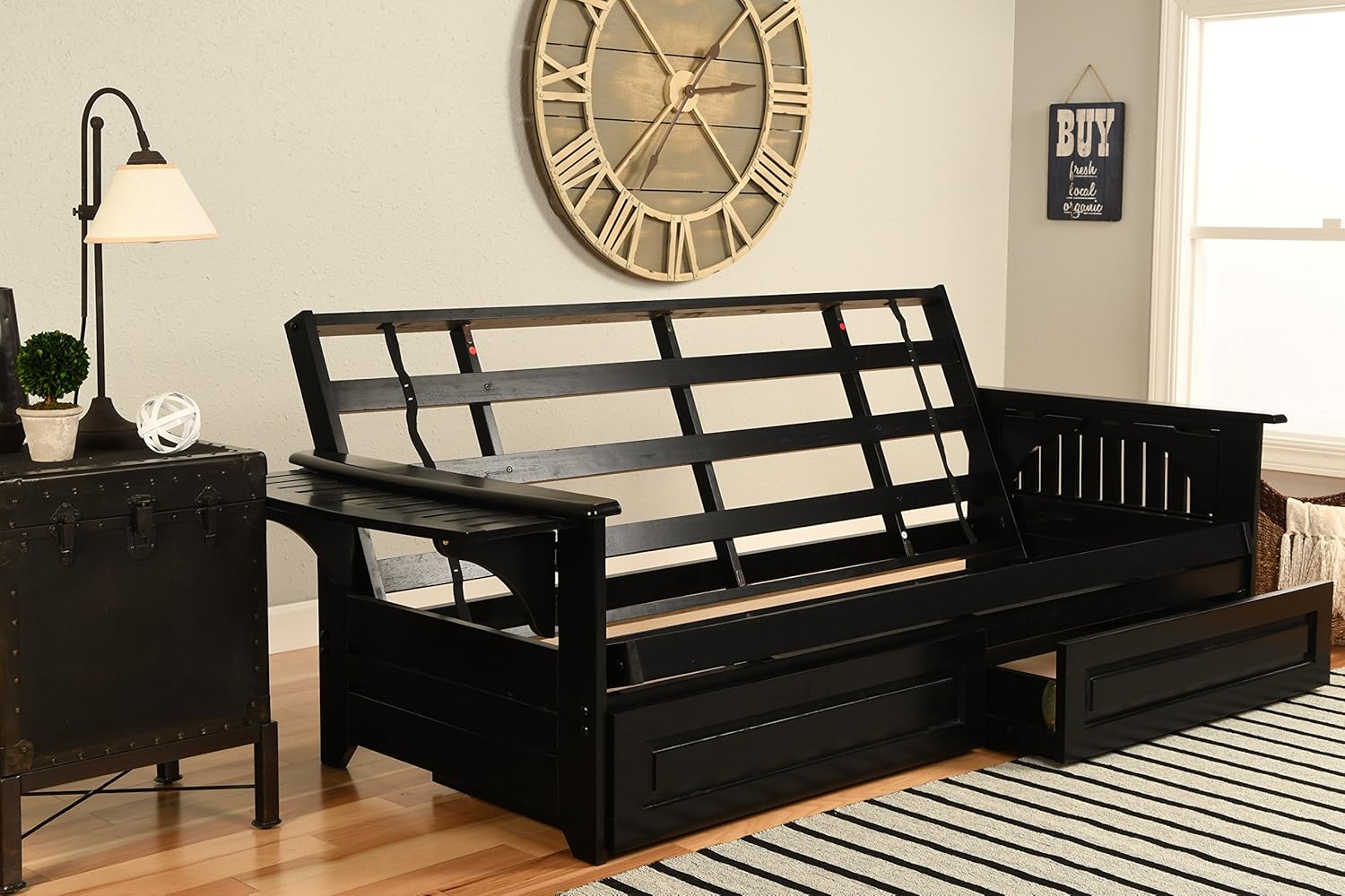 Kodiak Furniture Phoenix – Juego de futón, Madera, Colchón Marmont Thunder