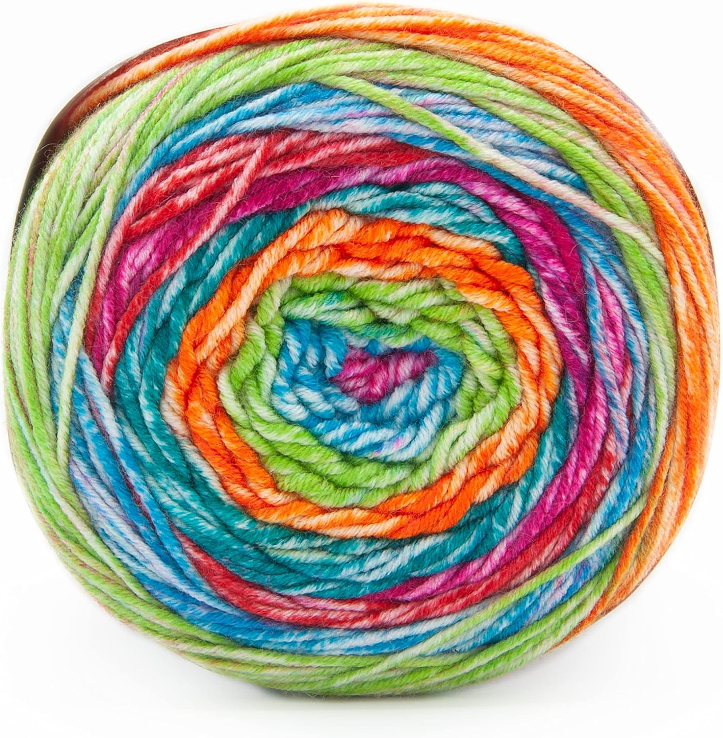 Lion Brand Yarn – Hilo Mandala Ombré con colores vibrantes, hilo suave para tejer y hacer ganchillo, Happy, paquete de 1