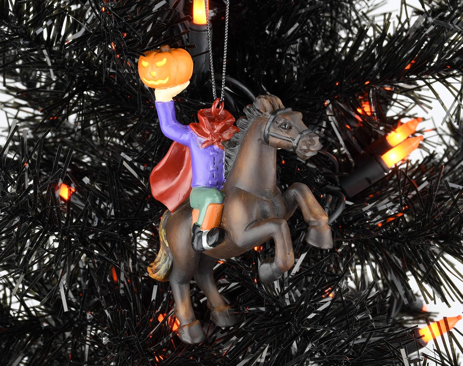 Tree Buddees Jinete sin cabeza con adornos de calabaza para HalloweenNavidad